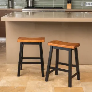 Saddle Wood 24-Inch Counter Stool (Set of 2) - NH620692 bar stool, counter stool