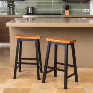 Saddle Wood 29-Inch Barstool (Set of 2) - NH520692 bar stool, counter stool