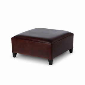 Saddle Vegan Leather Ottoman table runner, placemat