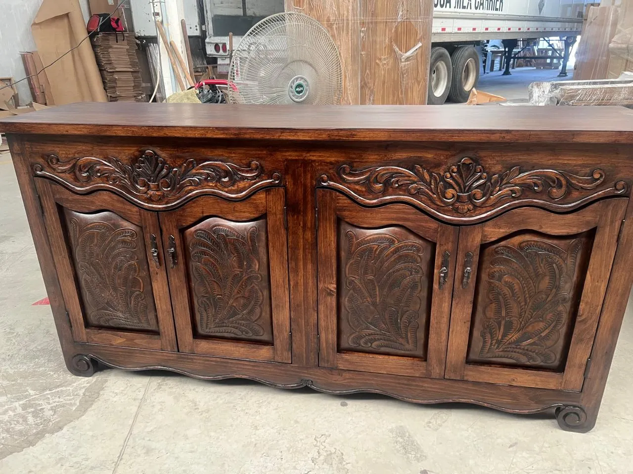 Saddler Hand Carved Sideboard