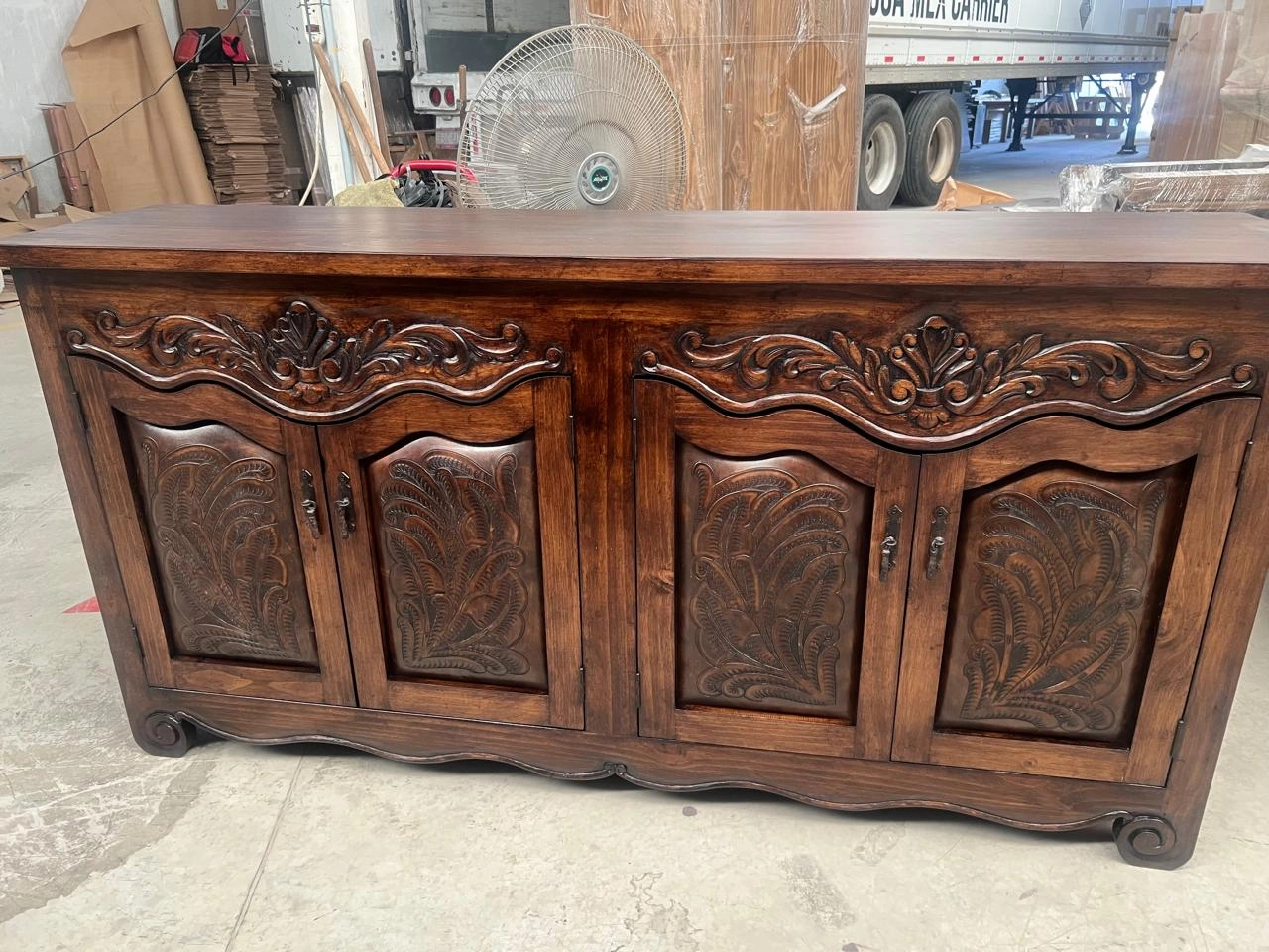 Saddler Hand Carved Sideboard