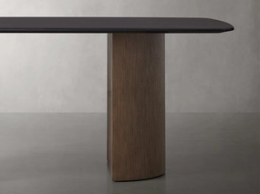 Saint Germain Wood Dining Table with Dauphine Base