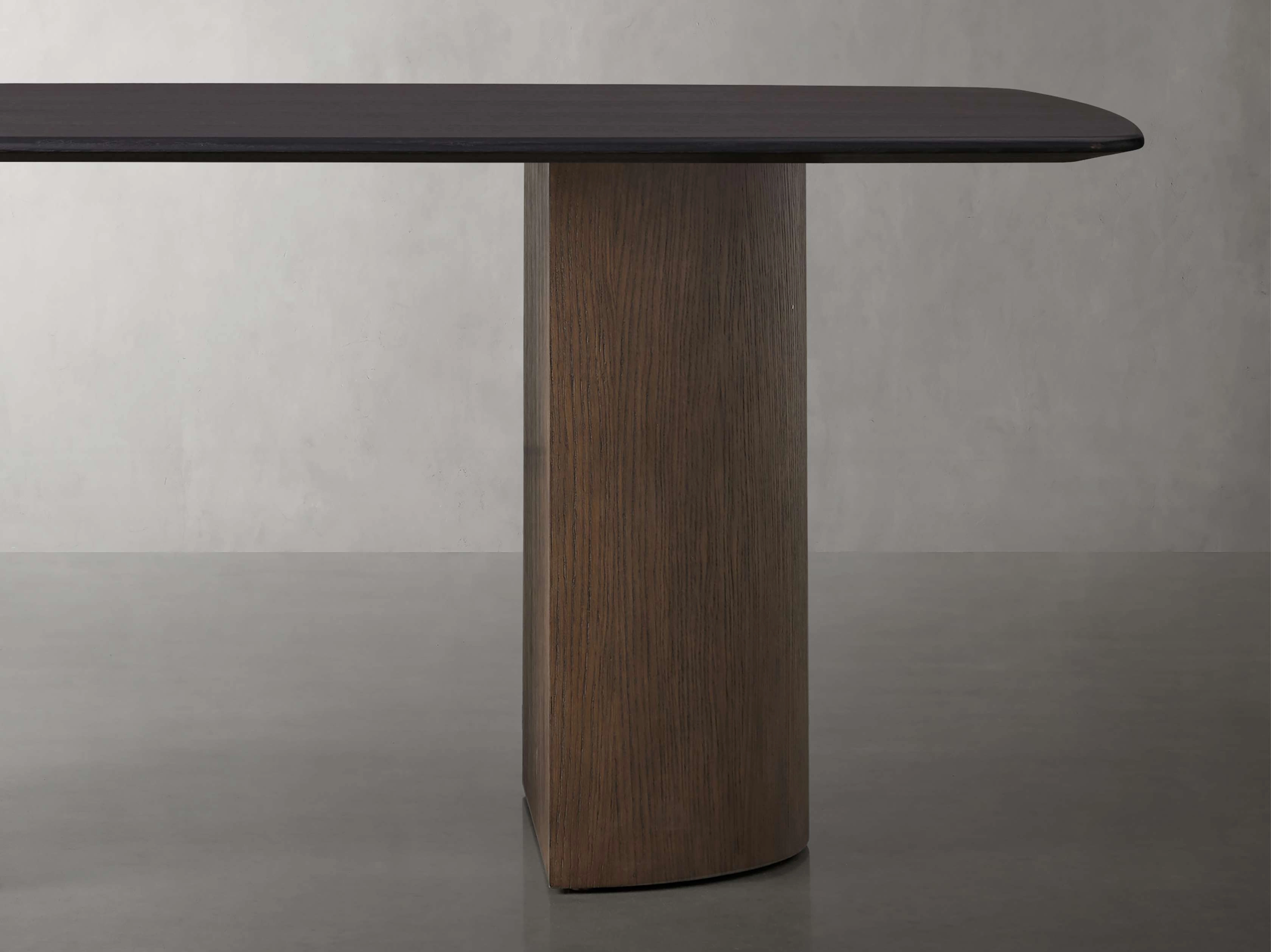 Saint Germain Wood Dining Table with Dauphine Base