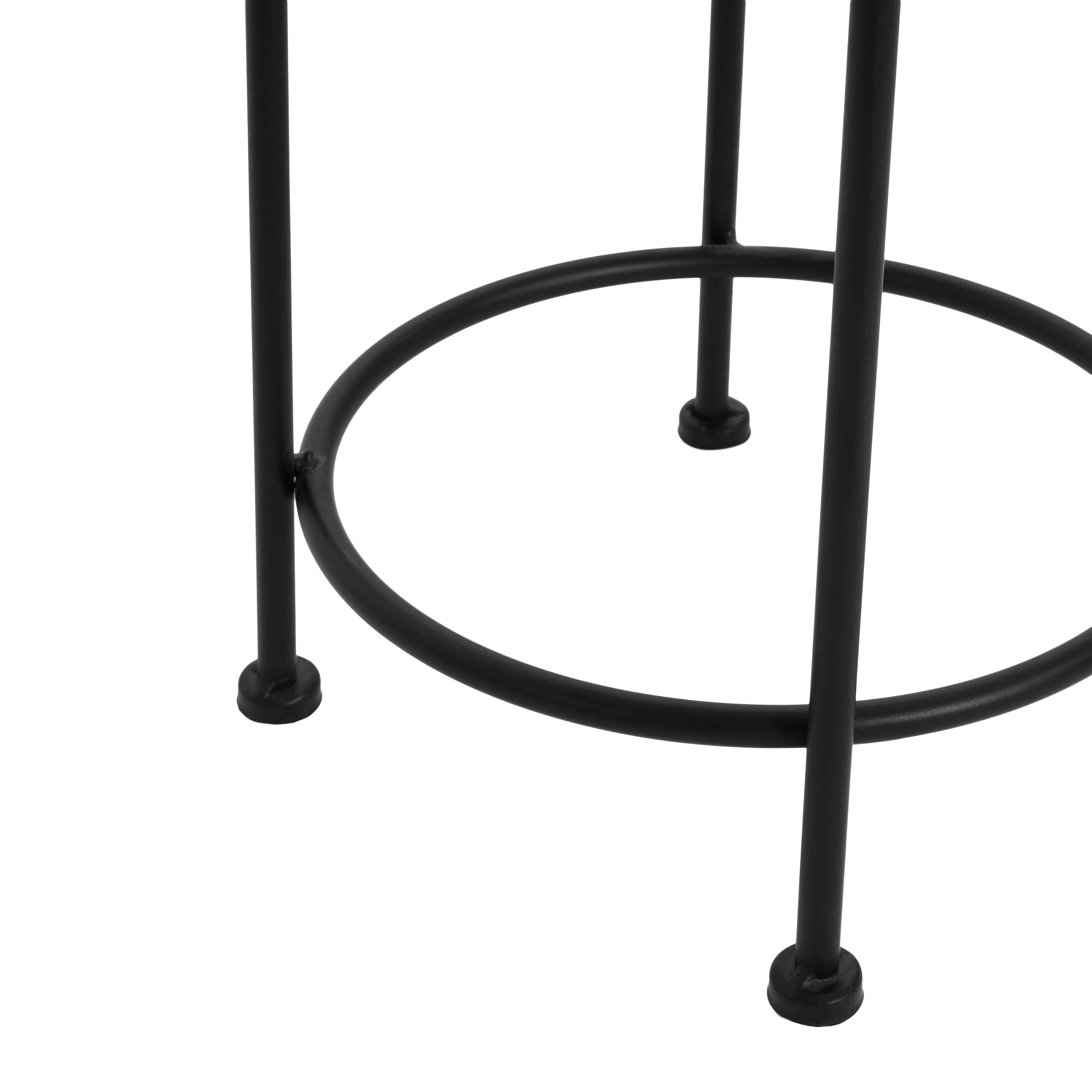 Salamande Outdoor Patio Plant Stands, Ceramic Tile, Iron, Set of 3