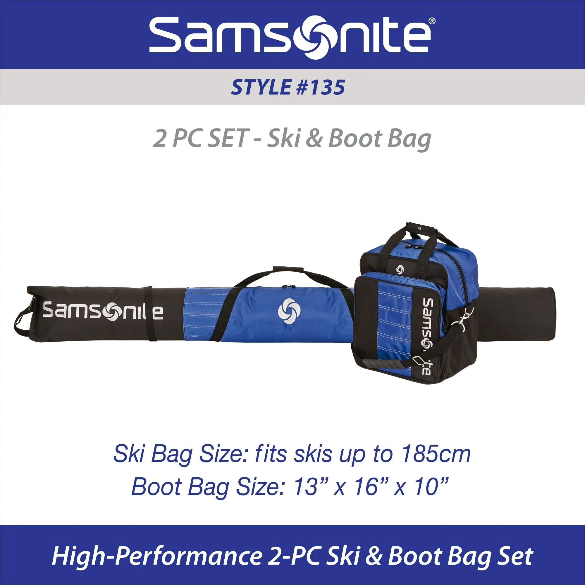 Samsonite Deluxe Ski and Boot Bag /2PC Set Bags Samsonite