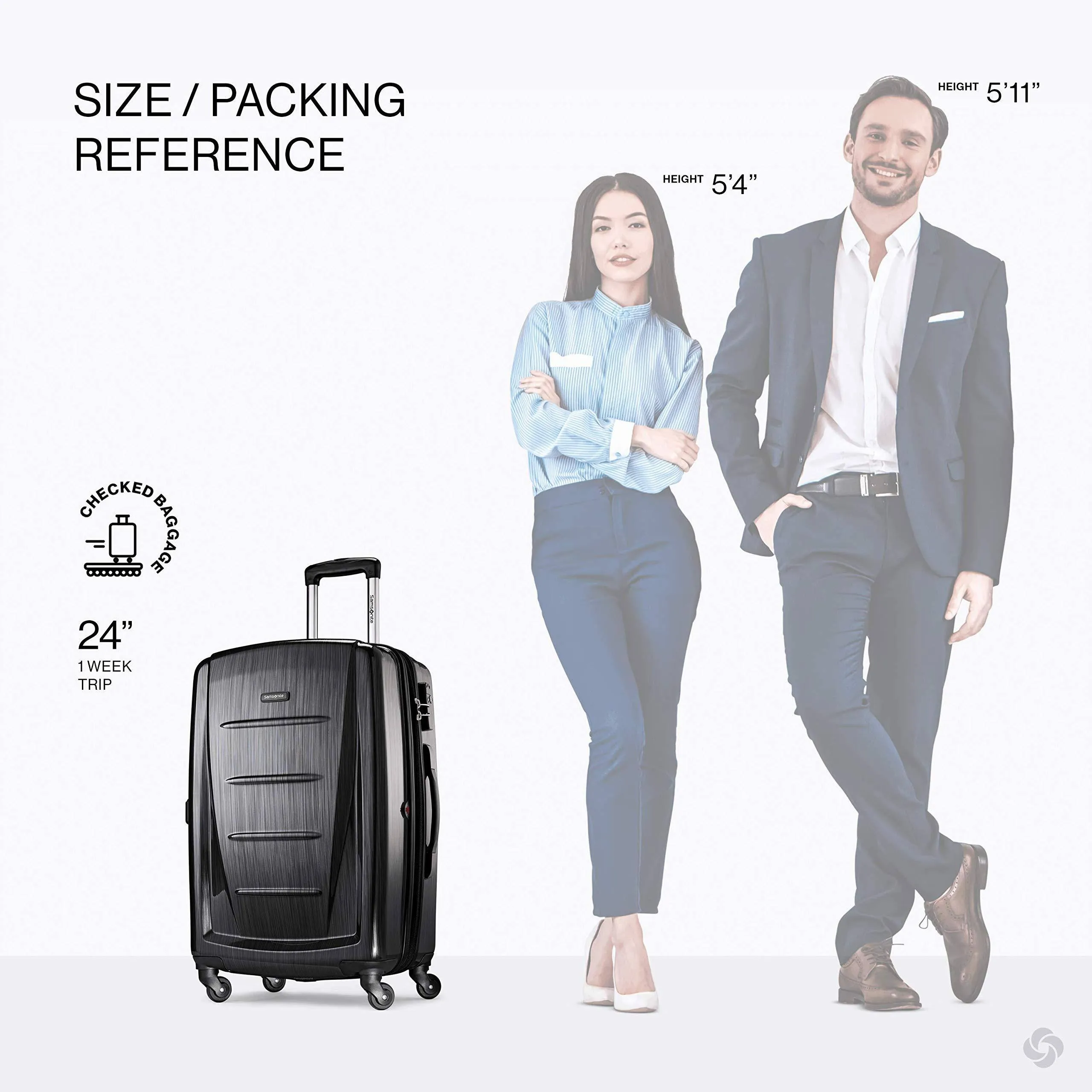 Samsonite Winfield 2 24" 4-Wheel Medium Luggage Bags Samsonite
