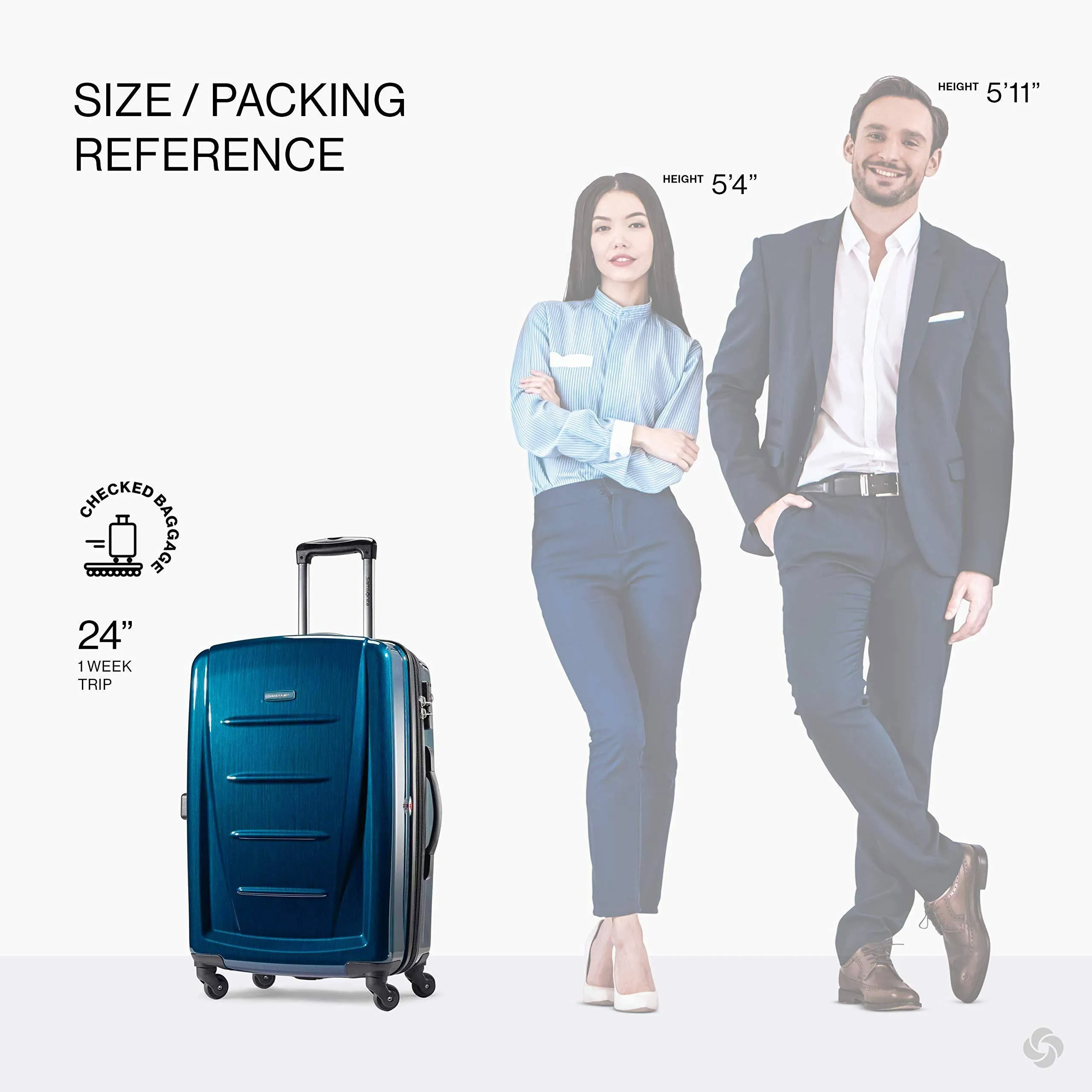 Samsonite Winfield 2 24" 4-Wheel Medium Luggage Bags Samsonite