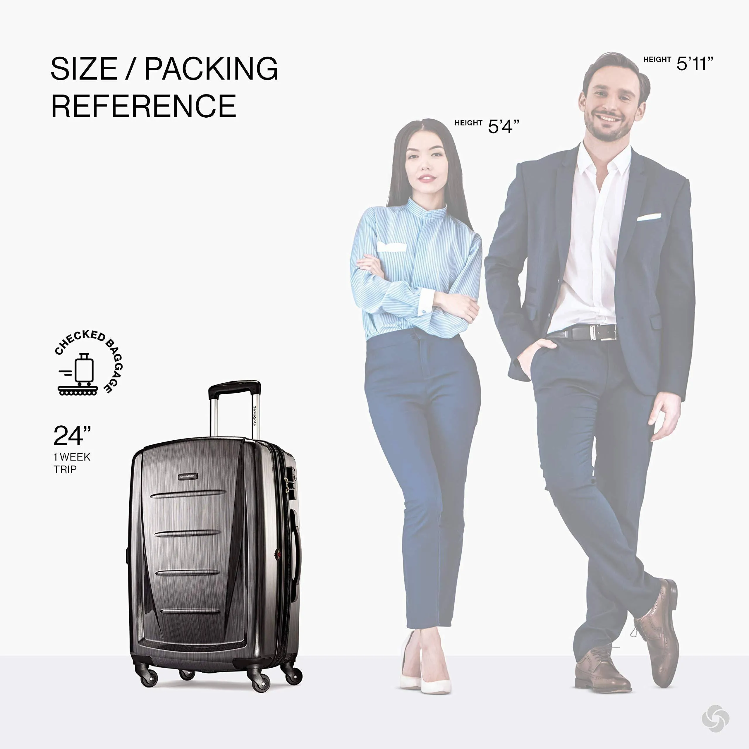 Samsonite Winfield 2 24" 4-Wheel Medium Luggage Bags Samsonite