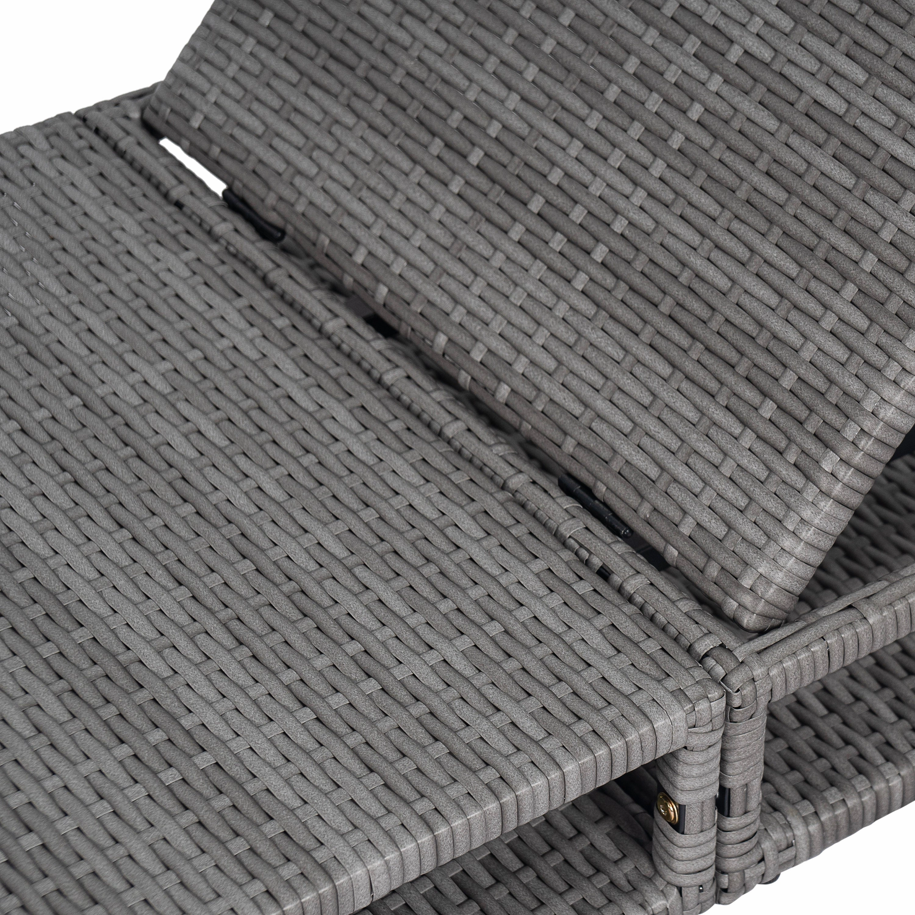 Sancty Outdoor PE Rattan Chaise Lounge