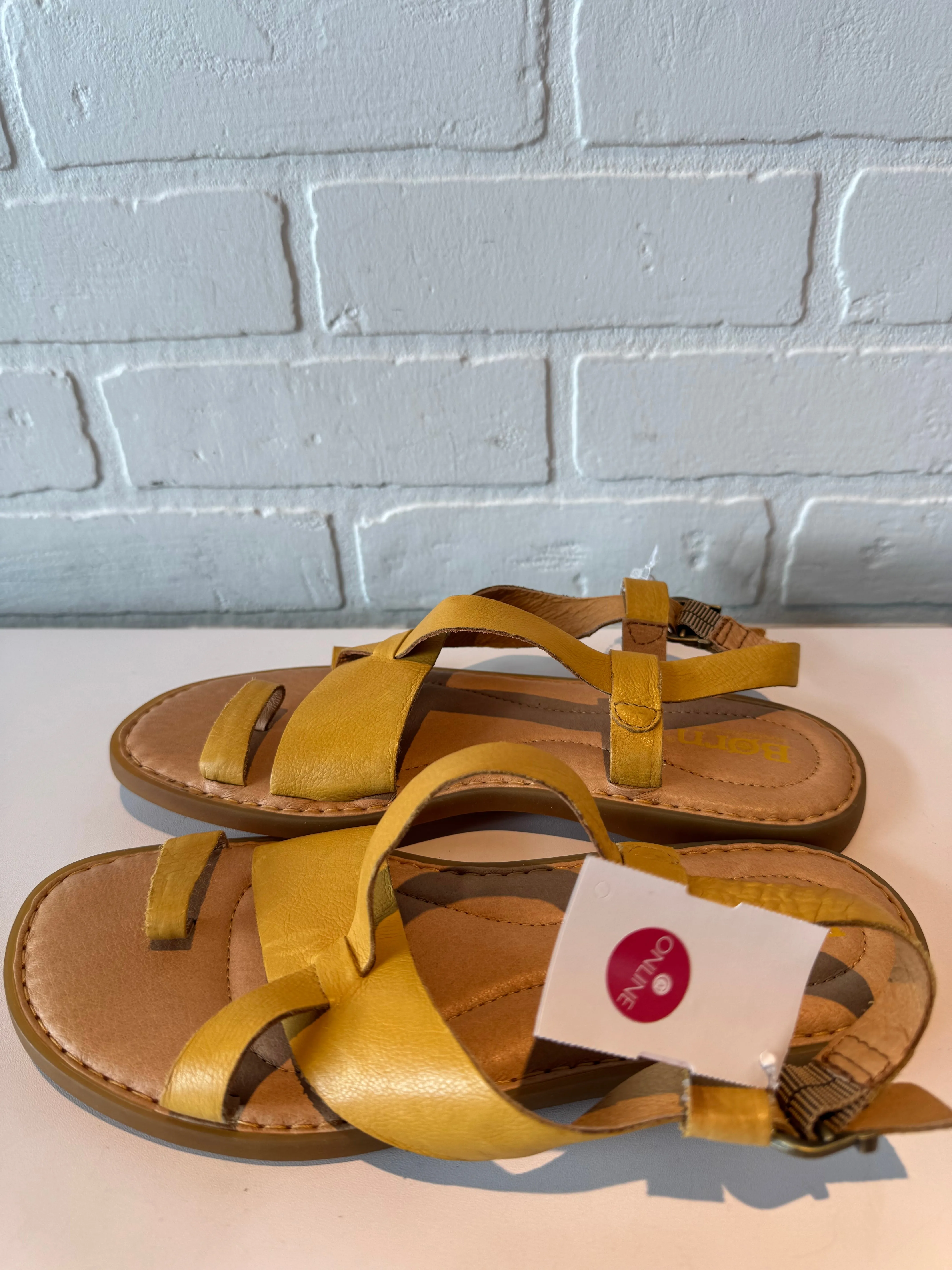Sandals Flats By Born In Yellow, Size: 7 born