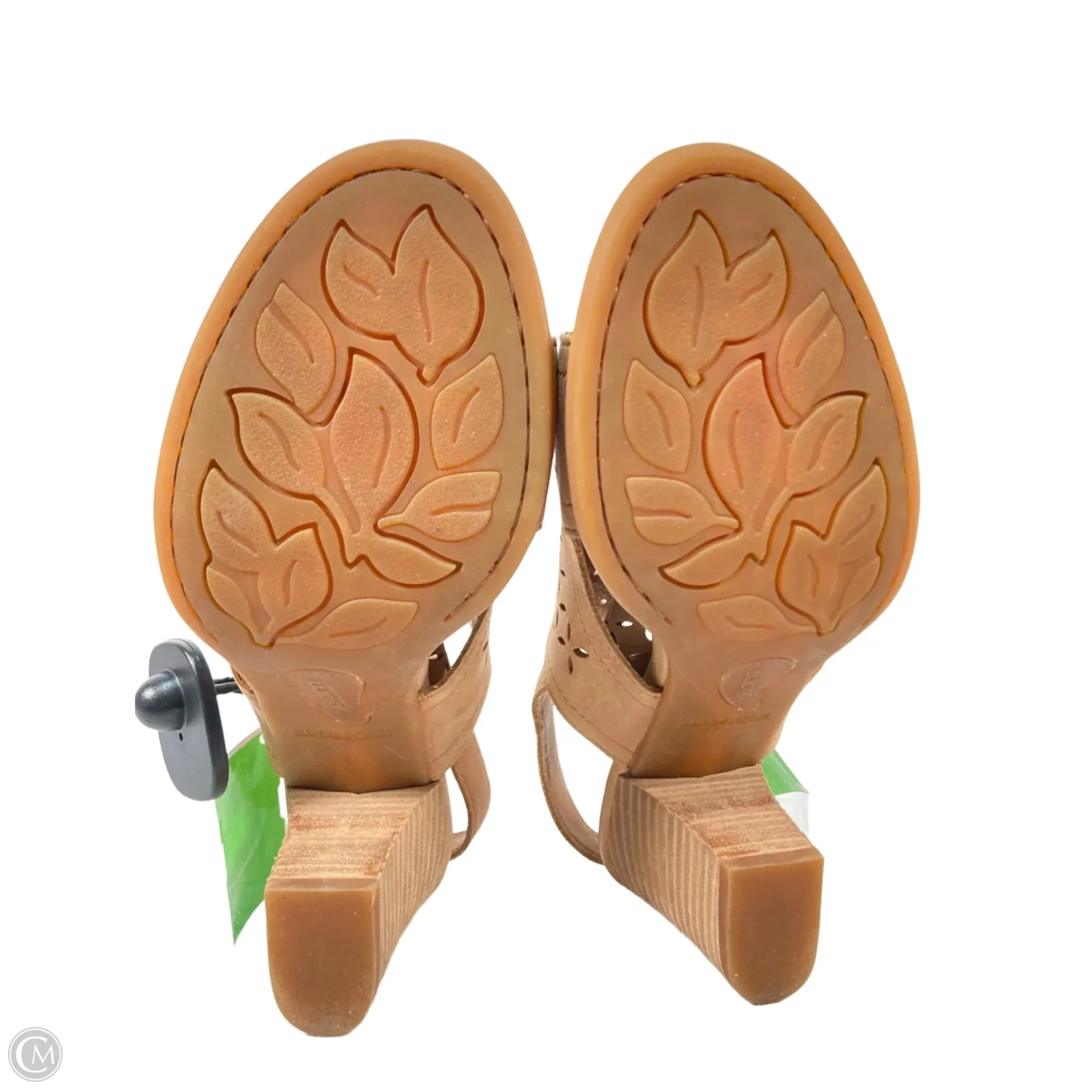 Sandals Heels Block By Born In Tan, Size: 7 born
