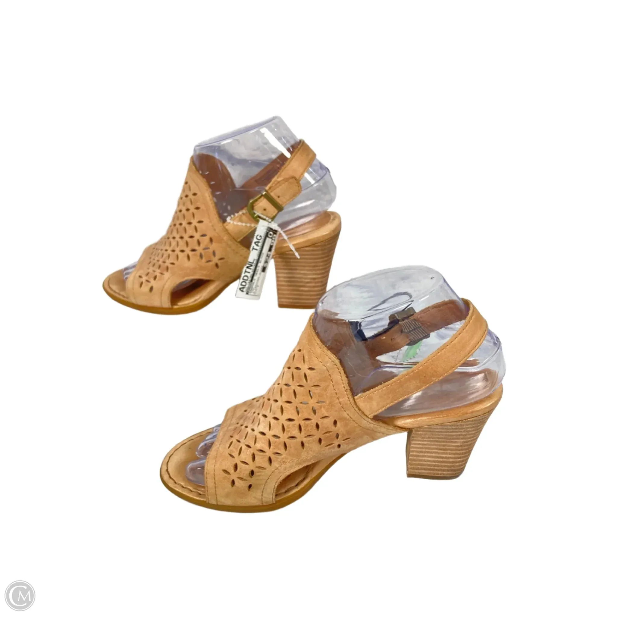 Sandals Heels Block By Born In Tan, Size: 7 born