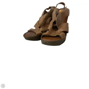 Sandals Heels Platform By Born In Brown, Size: 9 born
