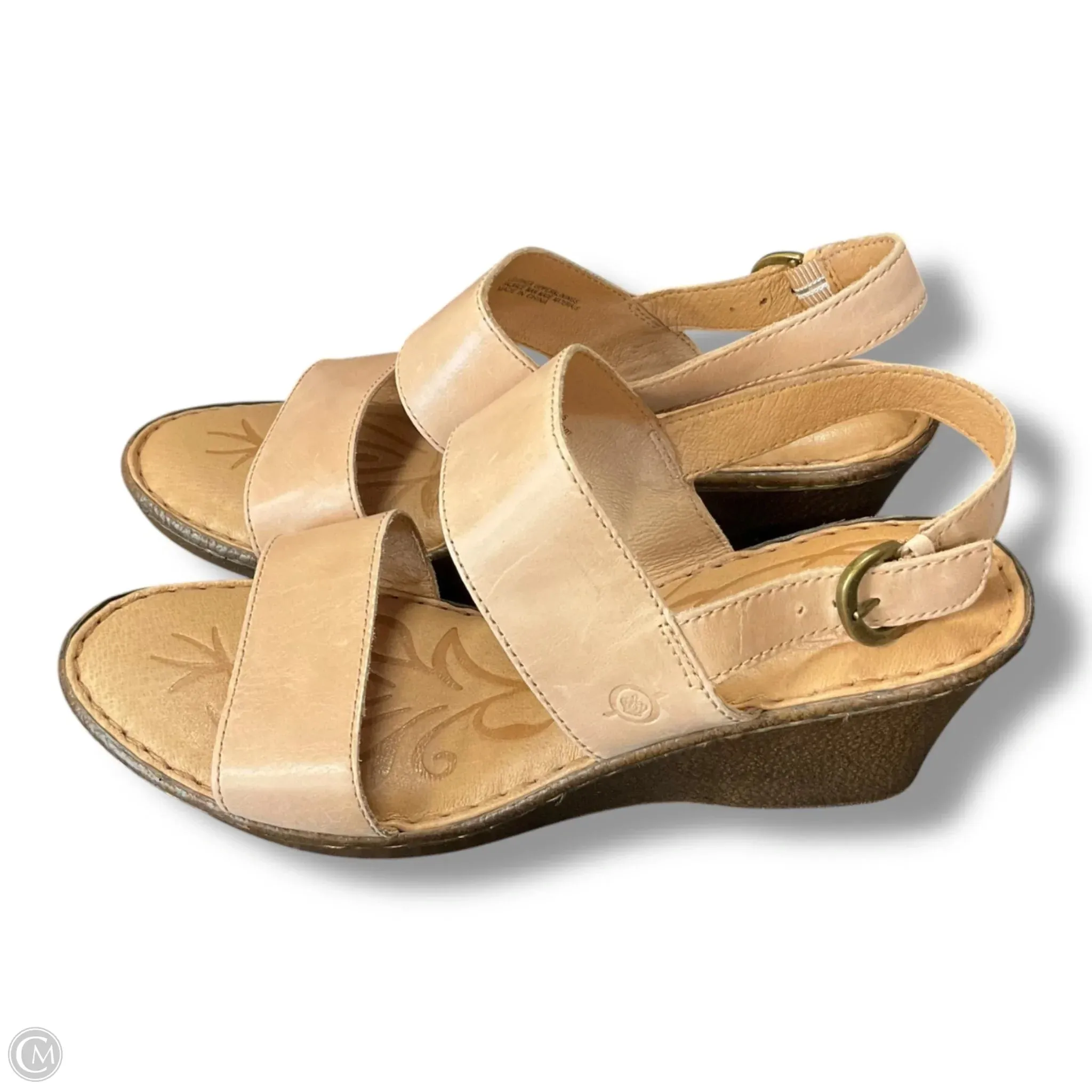 Sandals Heels Wedge By Born In Beige, Size: 11 born