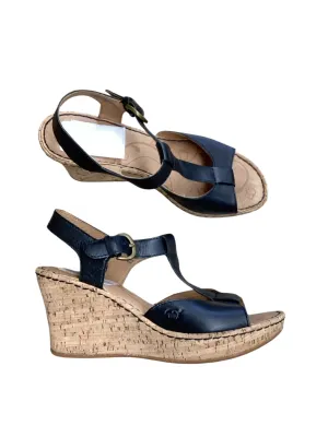 Sandals Heels Wedge By Born In Black & Brown, Size: 7 born