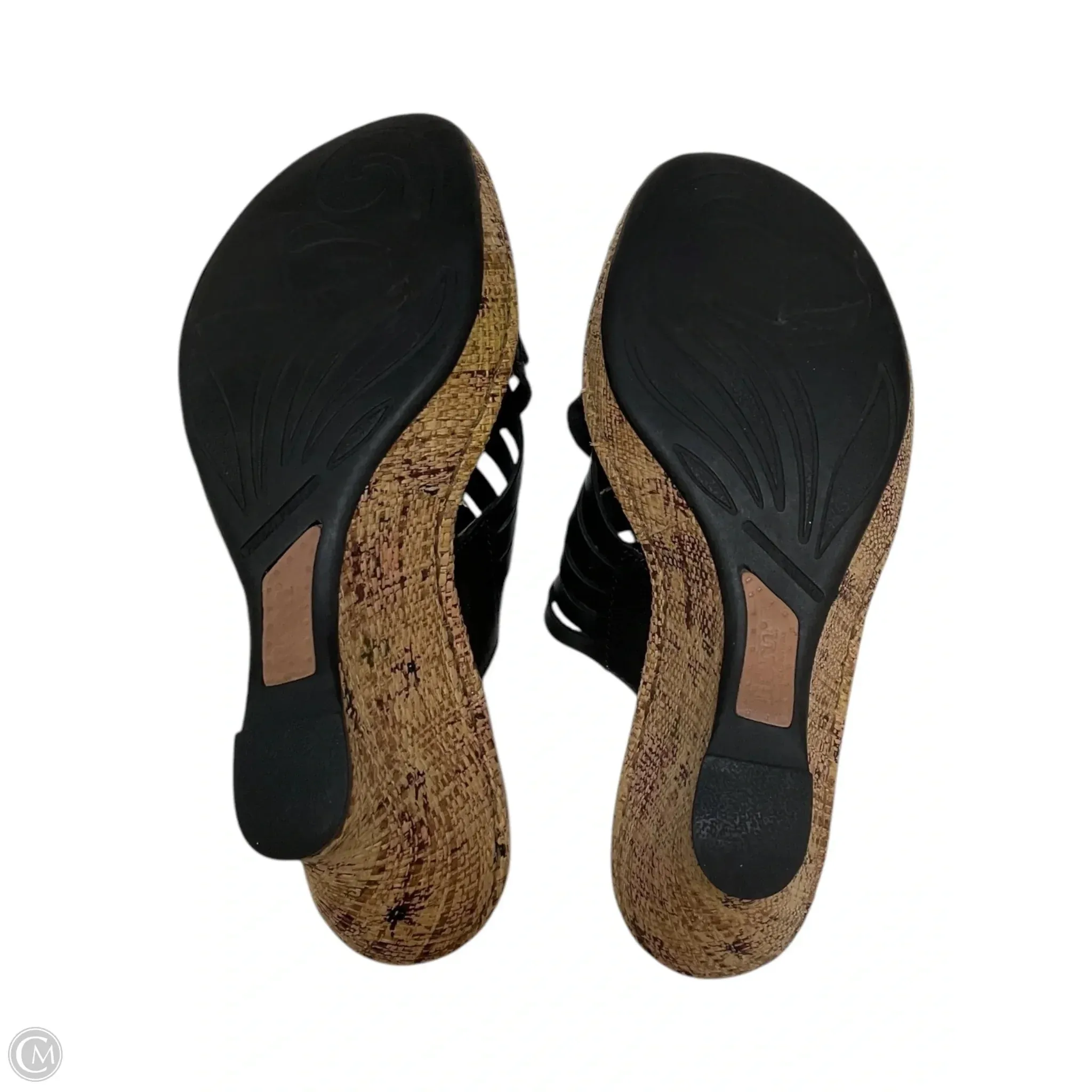 Sandals Heels Wedge By Born In Black, Size: 8 born