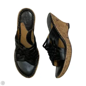Sandals Heels Wedge By Born In Black, Size: 8 born