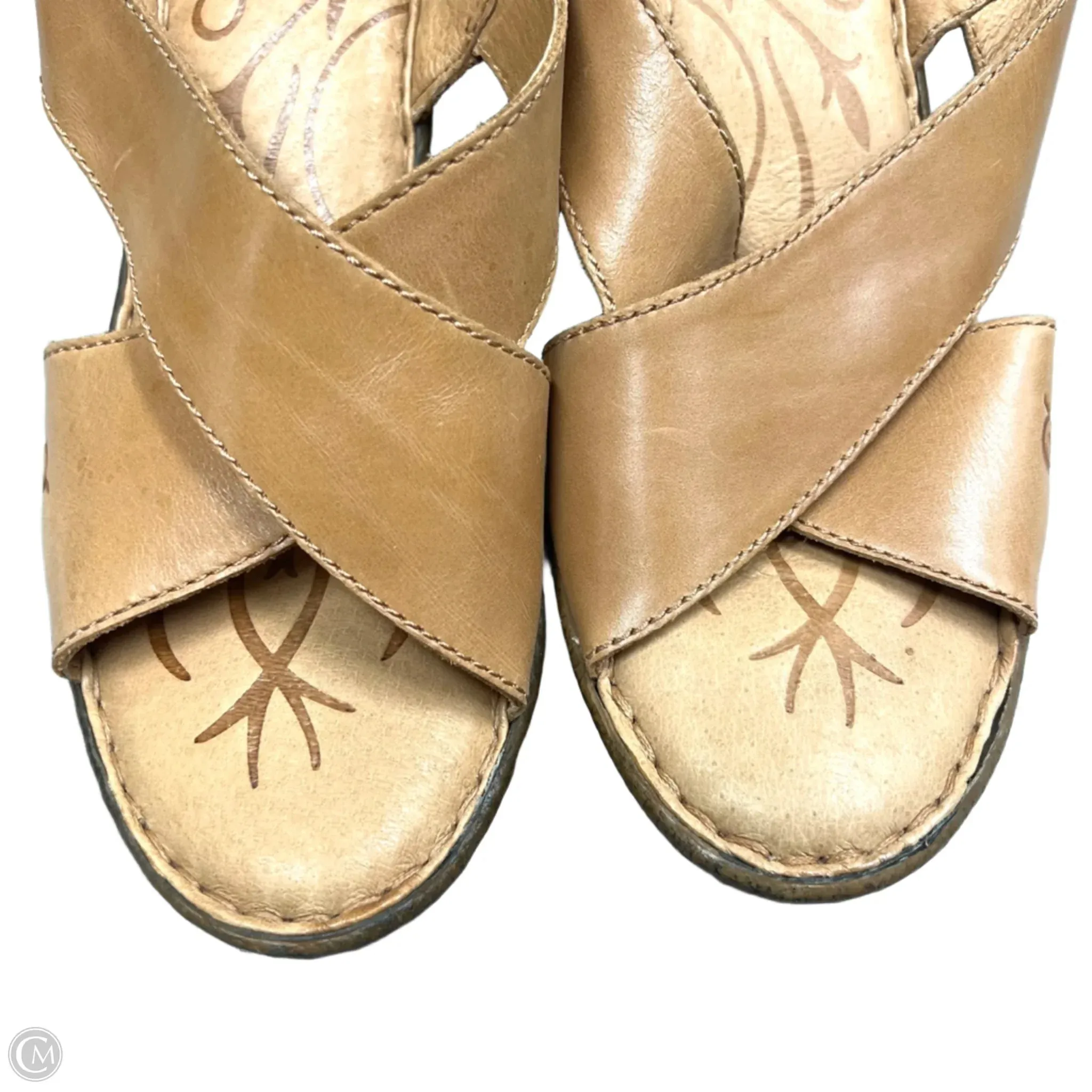 Sandals Heels Wedge By Born In Tan, Size: 10 born
