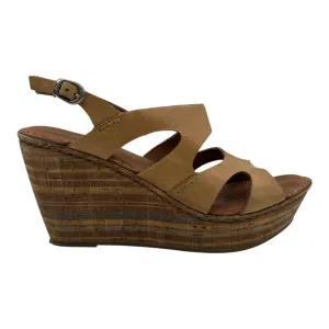 Sandals Heels Wedge By Born In Tan, Size:9 born