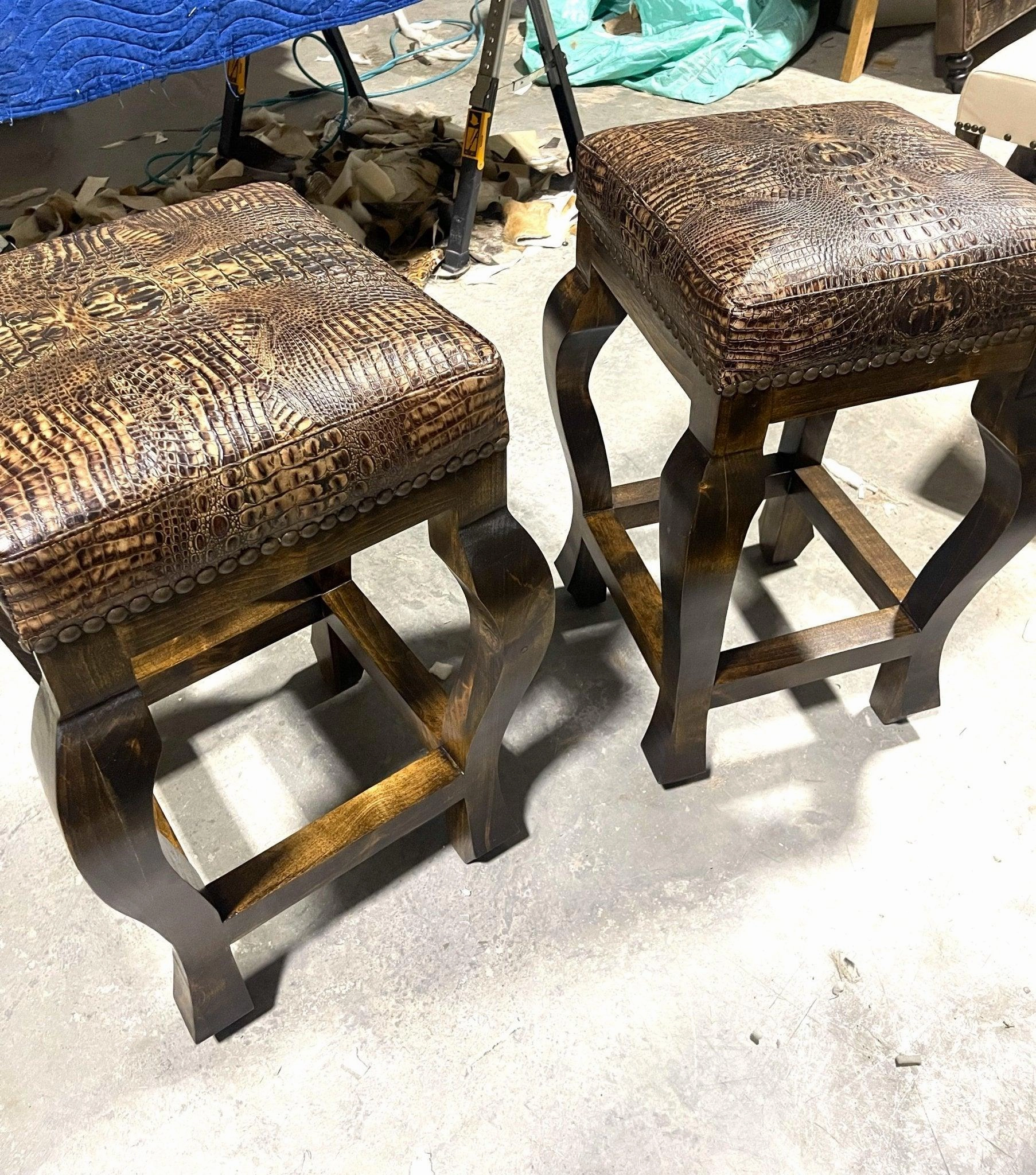 Santa Rosa Leather Bar Stool