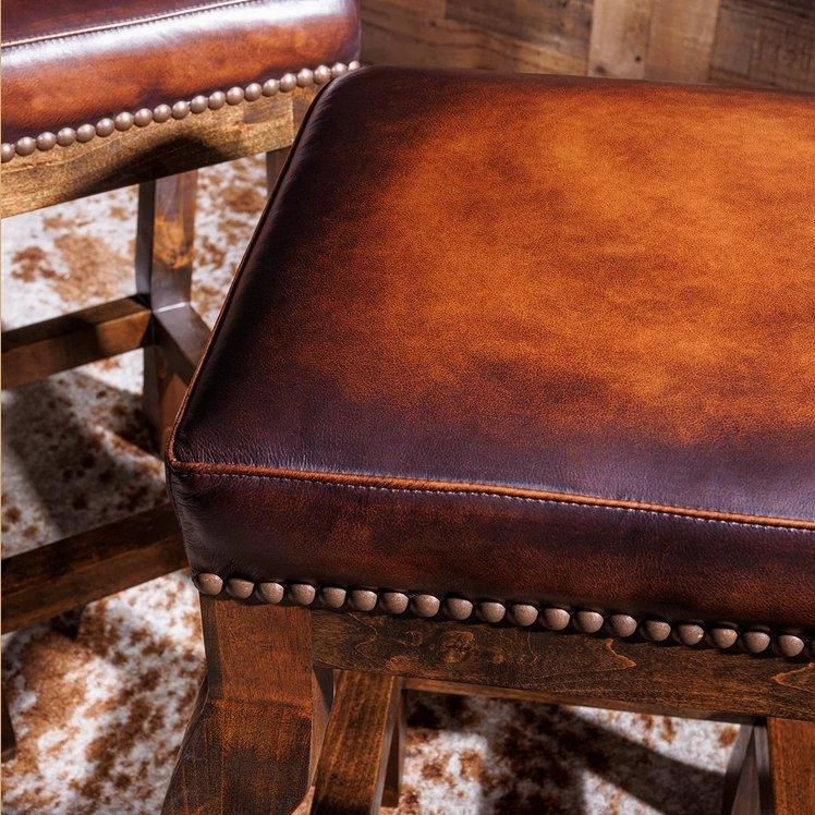 Santa Rosa Leather Bar Stool