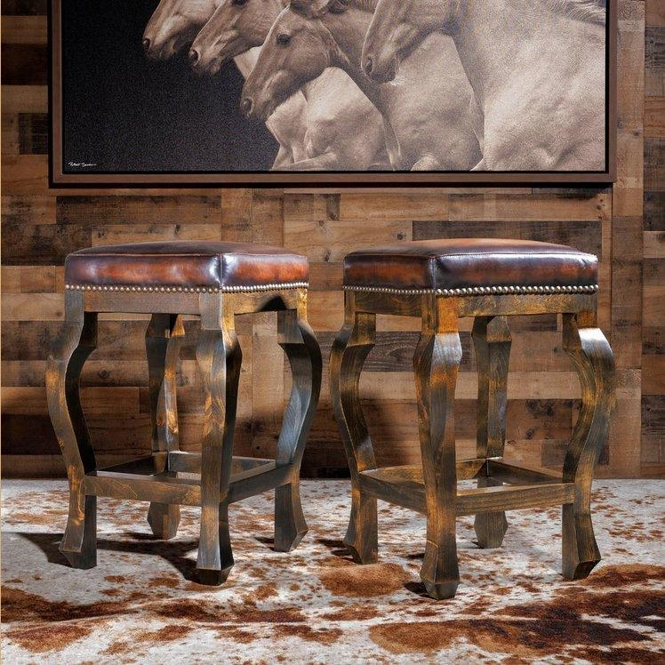 Santa Rosa Leather Bar Stool