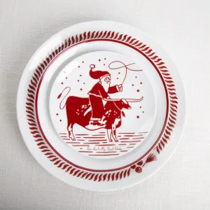 Santa's Longhorn Sleigh Plate Set toilet seat cover, slow close seat