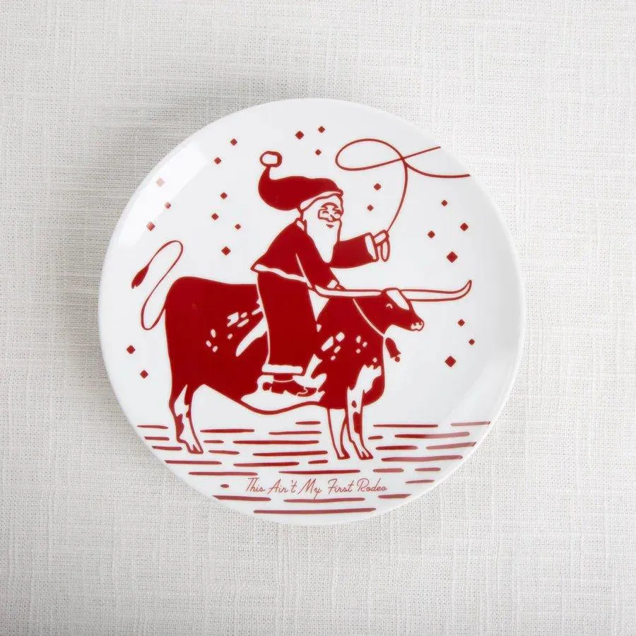 Santa's Longhorn Sleigh Plate Set