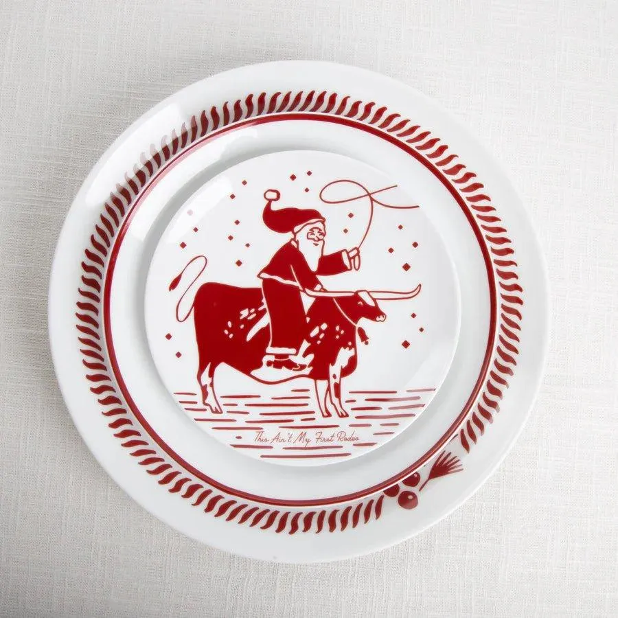 Santa's Longhorn Sleigh Plate Set toilet seat cover, slow close seat