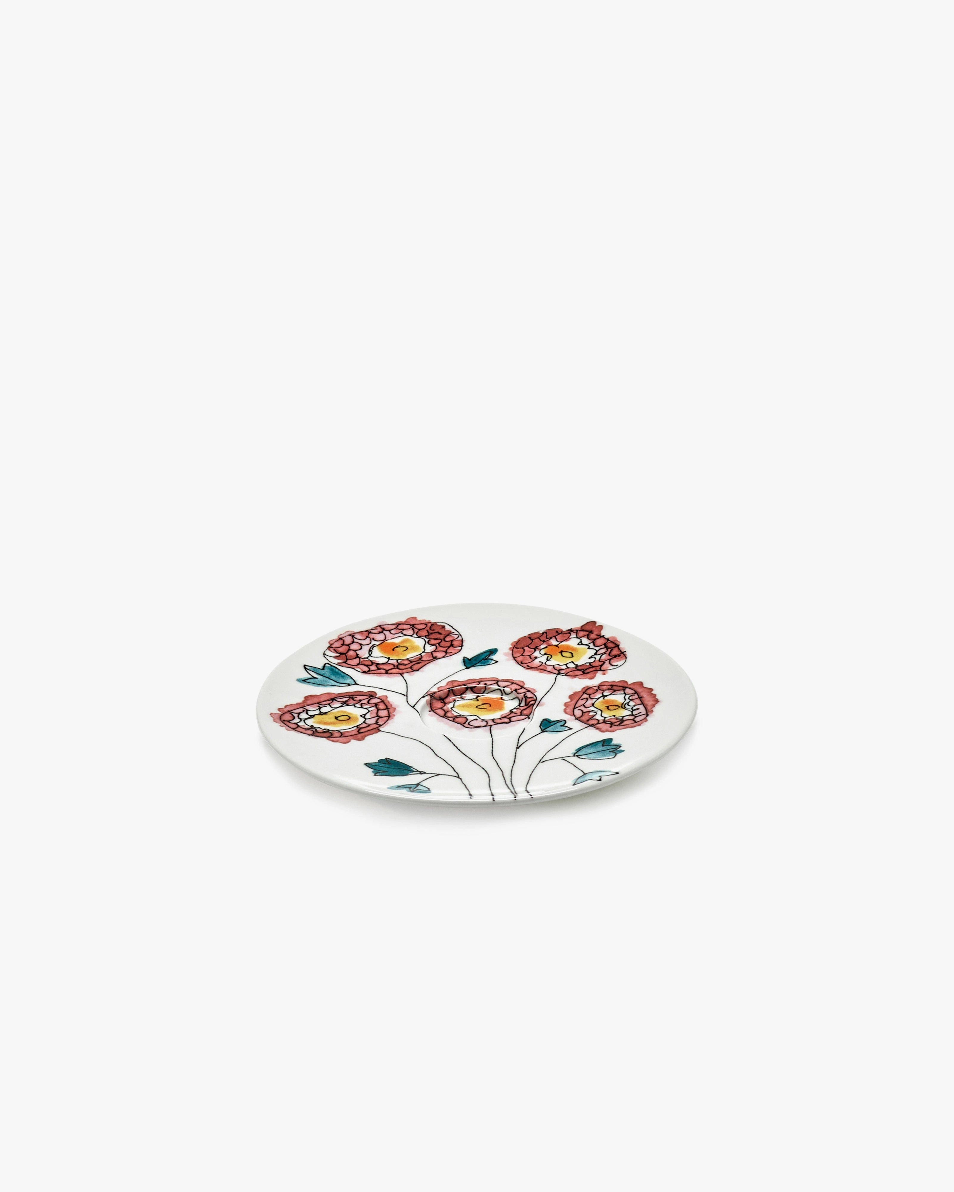 Saucer coffee cup high Anemone milk Midnight Flowers