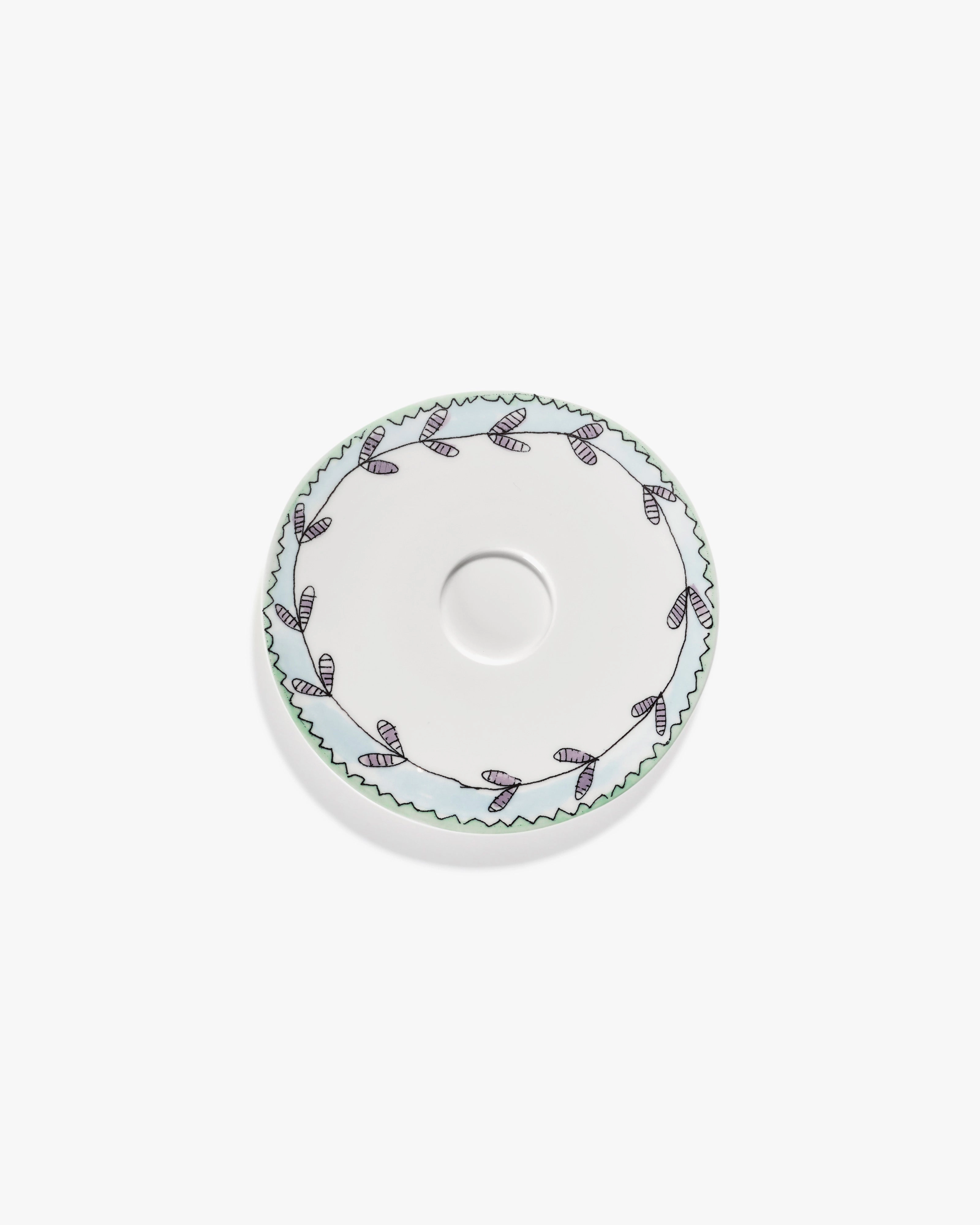 Saucer coffee cup high Blossom milk Midnight Flowers