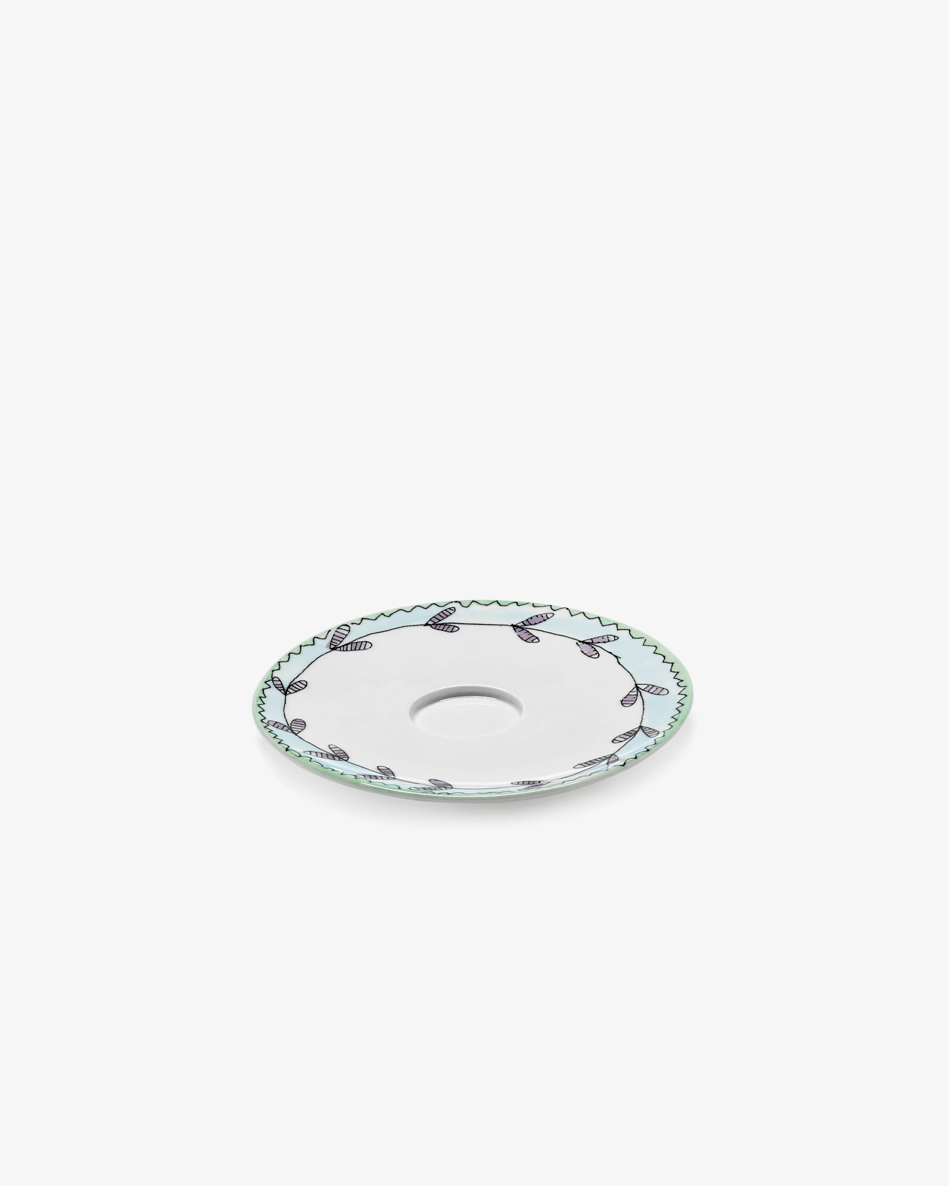 Saucer coffee cup high Blossom milk Midnight Flowers
