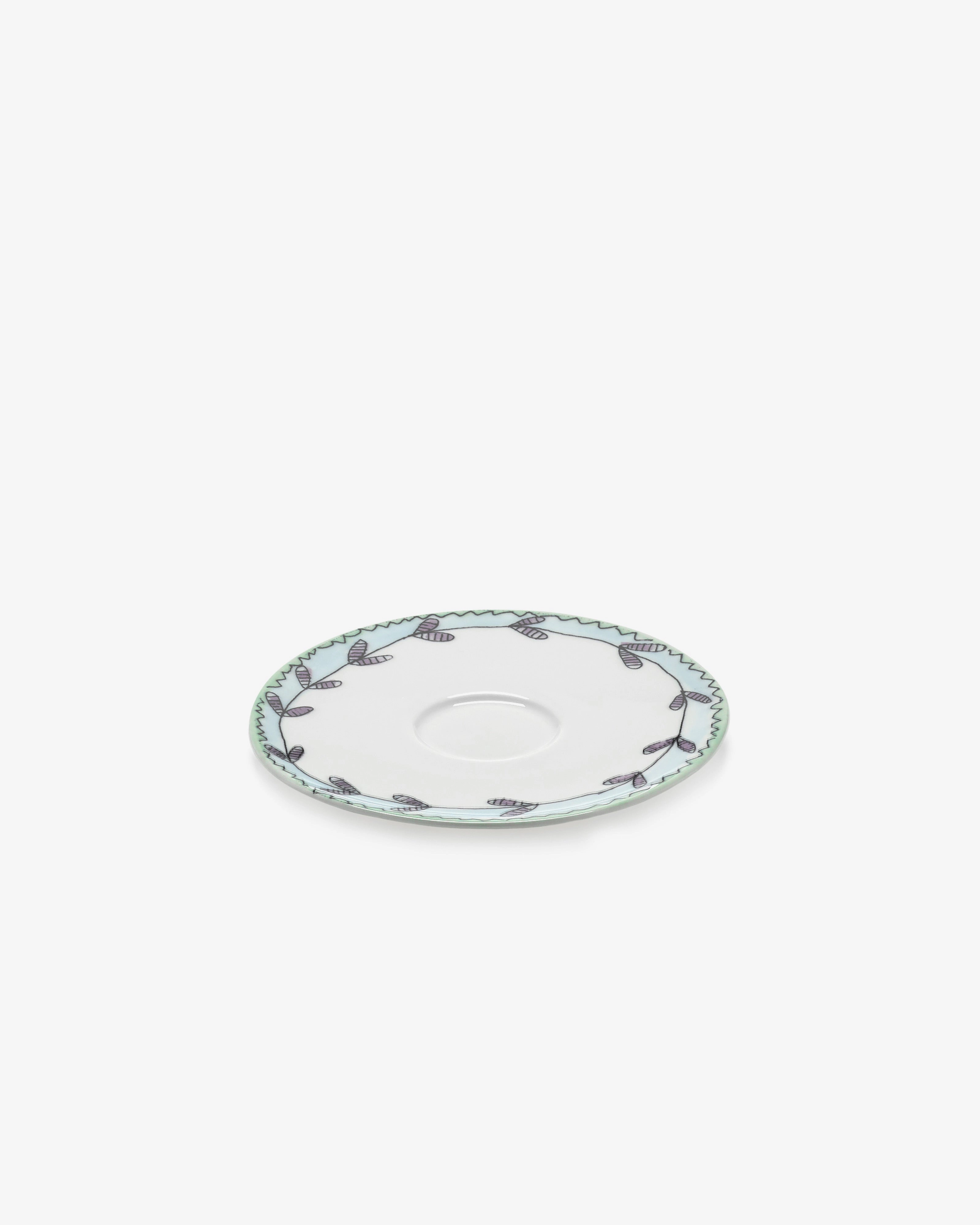 Saucer coffee cup low Blossom milk Midnight Flowers