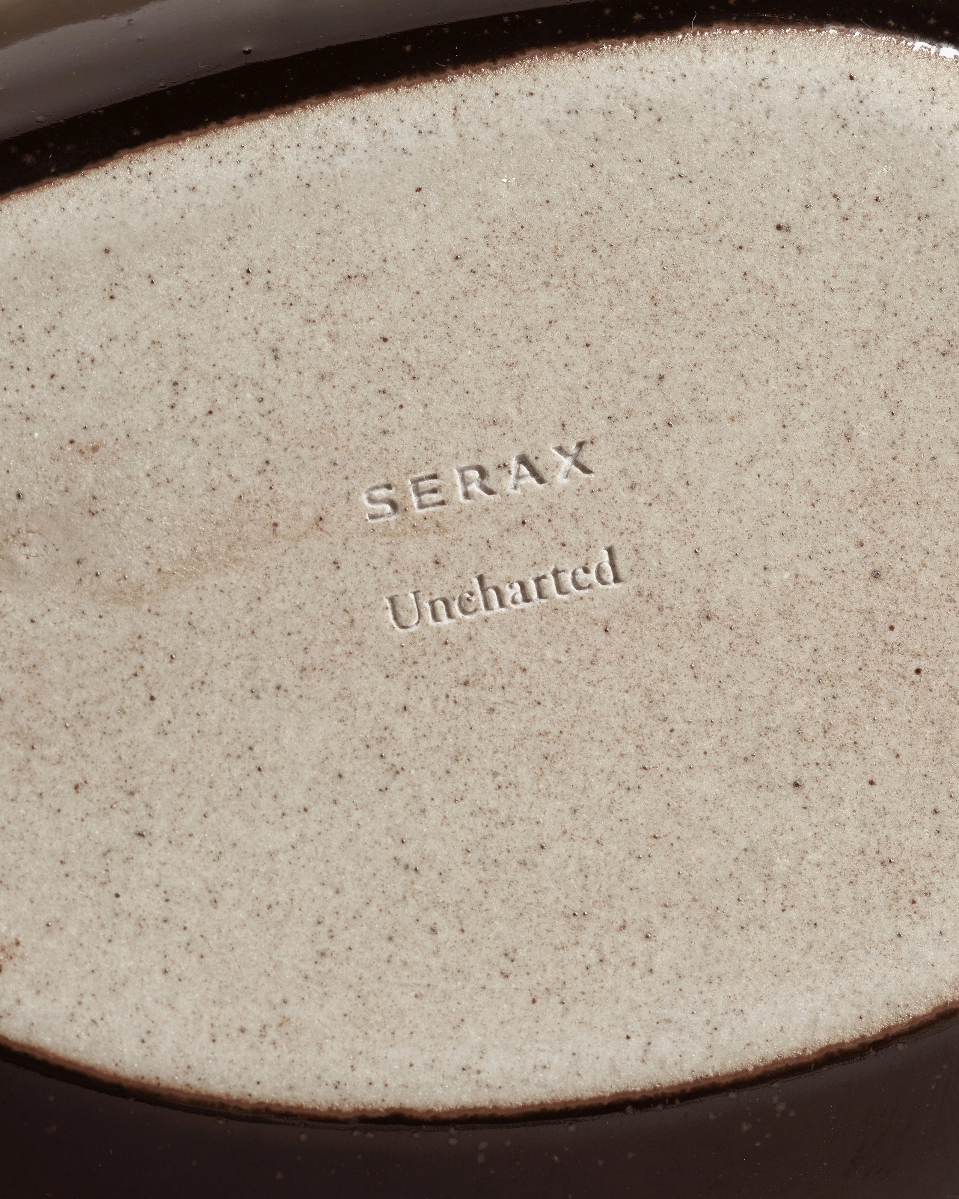 Saucer for  coffee cup dark brown Out of lines