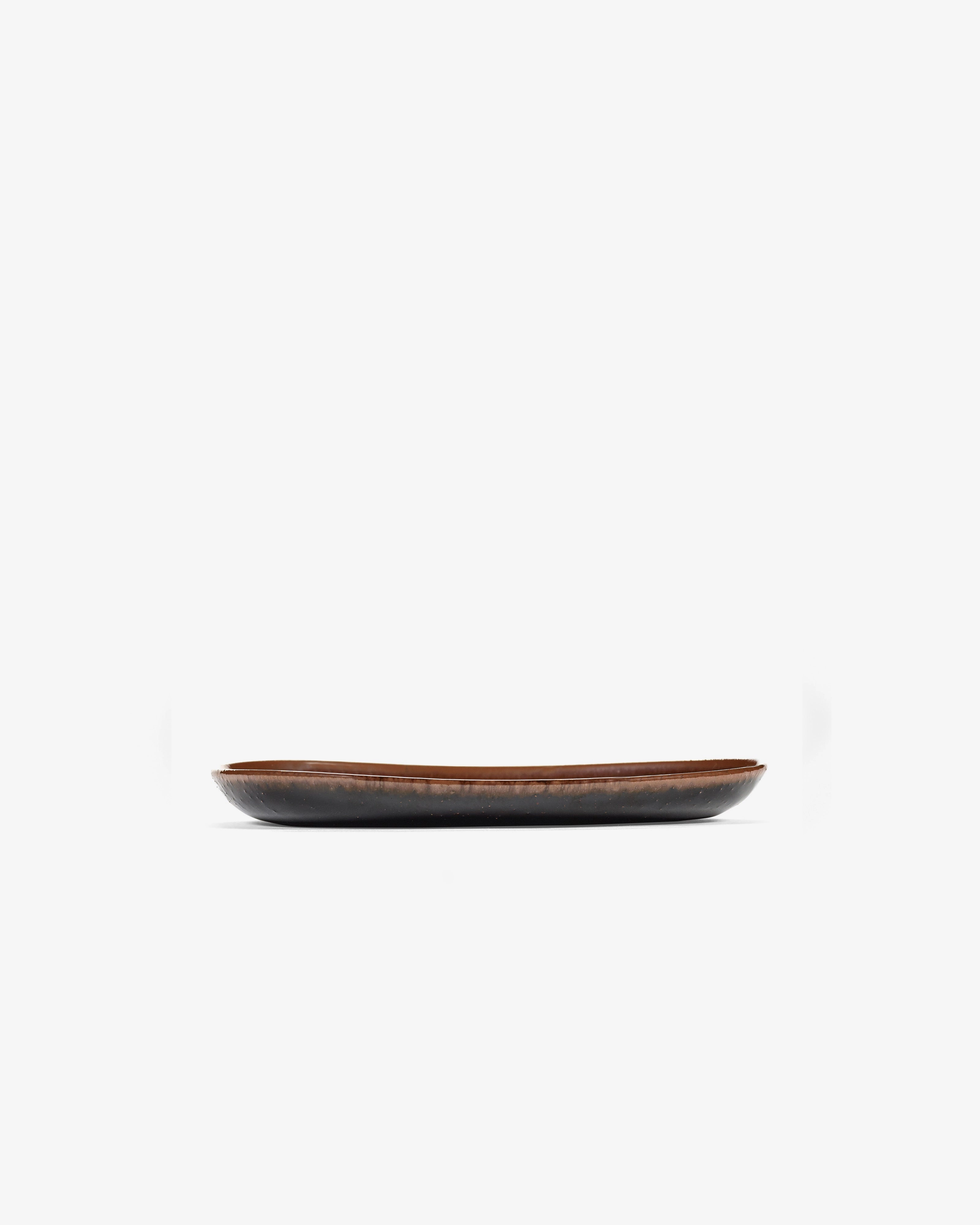 Saucer for  coffee cup dark brown Out of lines