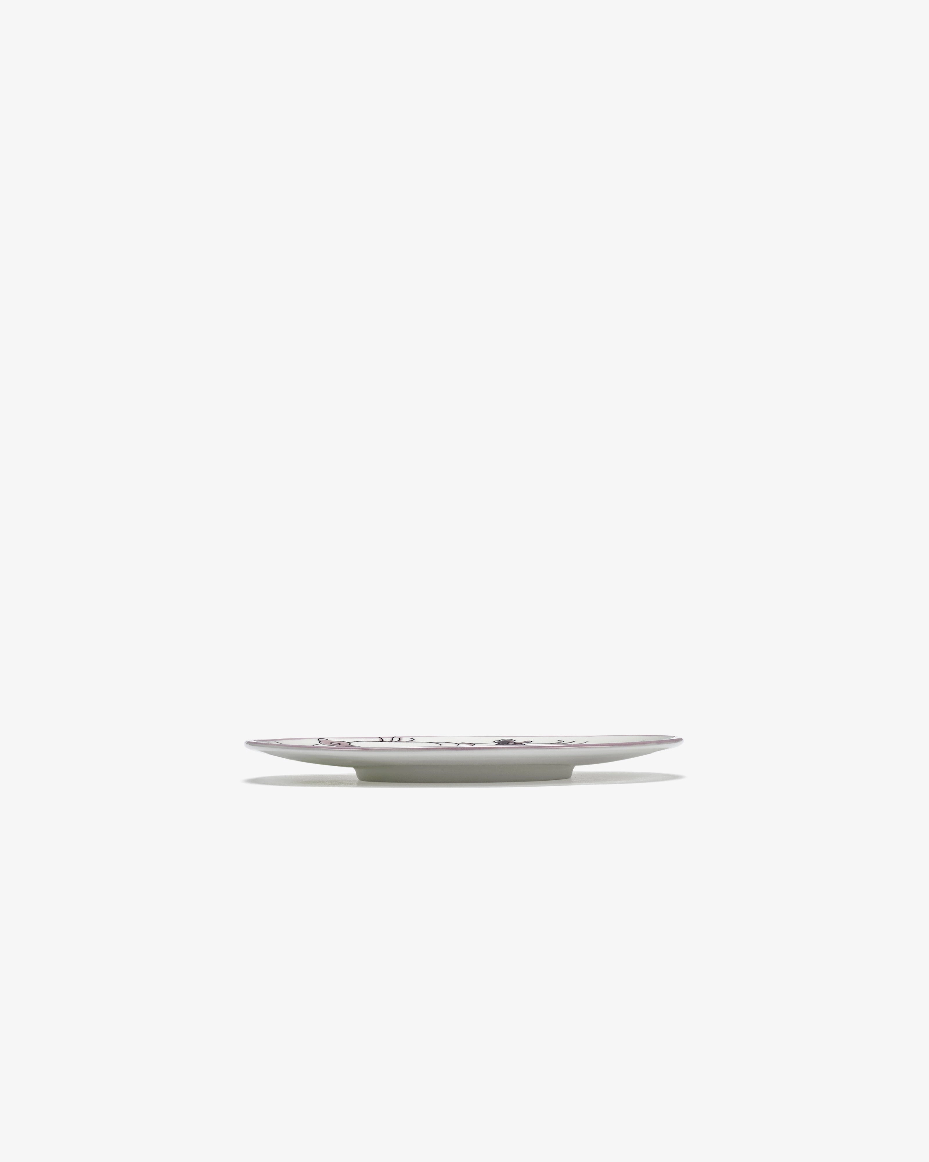 Saucer soup bowl Dark viola Midnight Flowers