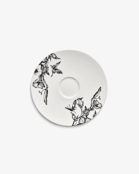 Saucer tea cup magical blossom white - black Unity