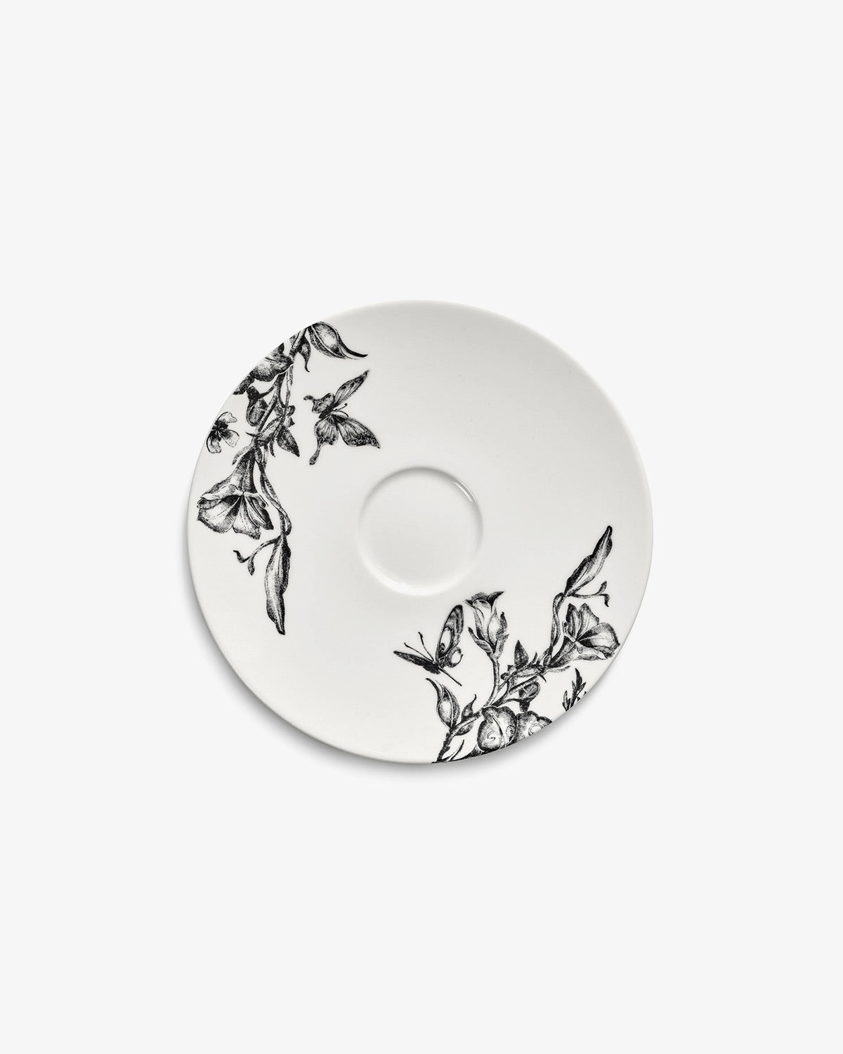 Saucer tea cup magical blossom white - black Unity