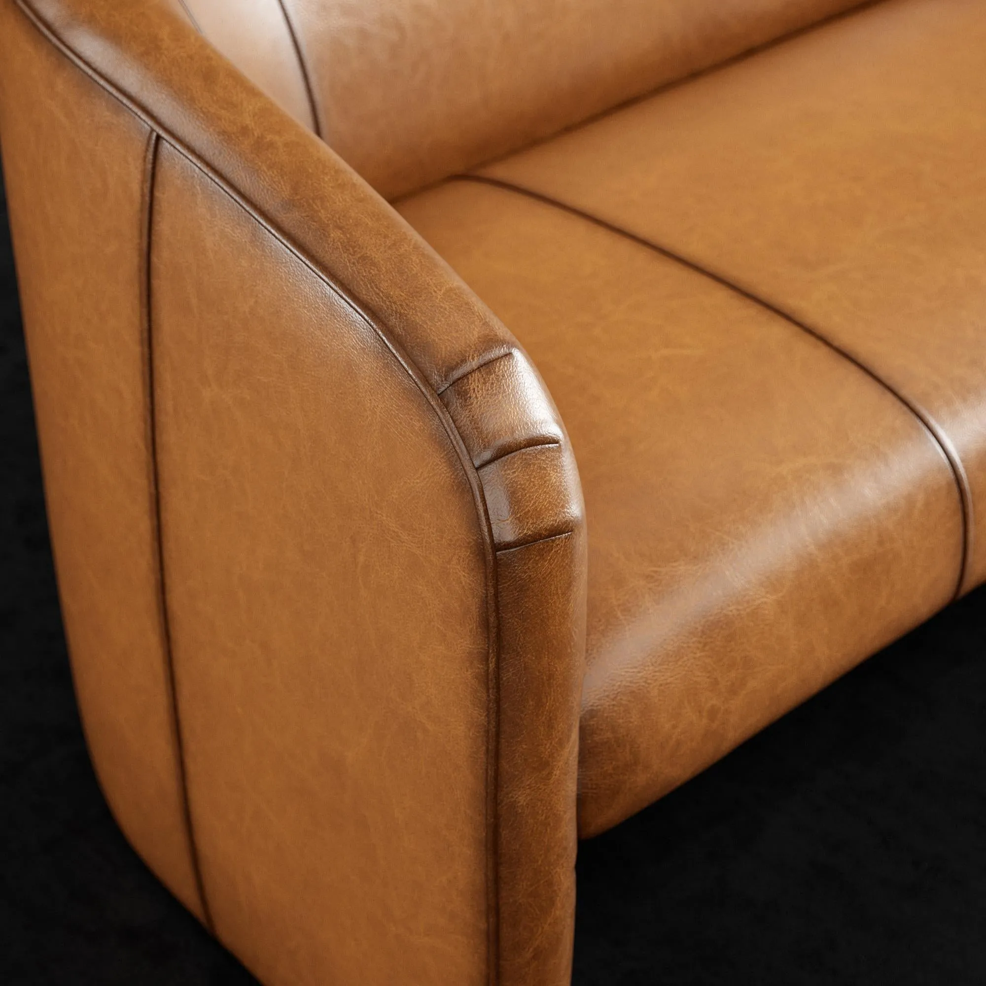 Sauvage Bentley Luxury Leather Settee with Custom Options