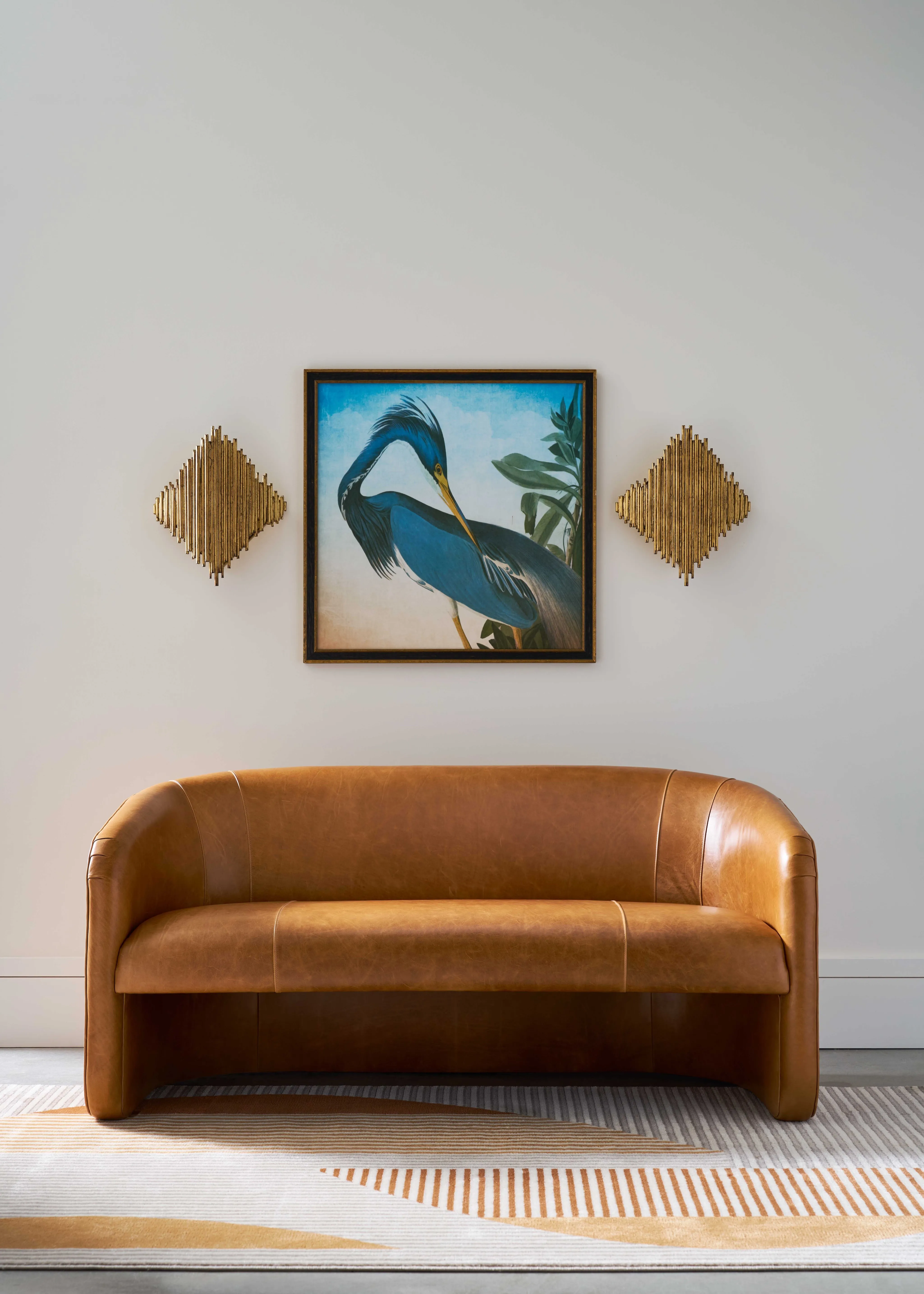 Sauvage Bentley Luxury Leather Settee with Custom Options vanity mirror, wall mirror