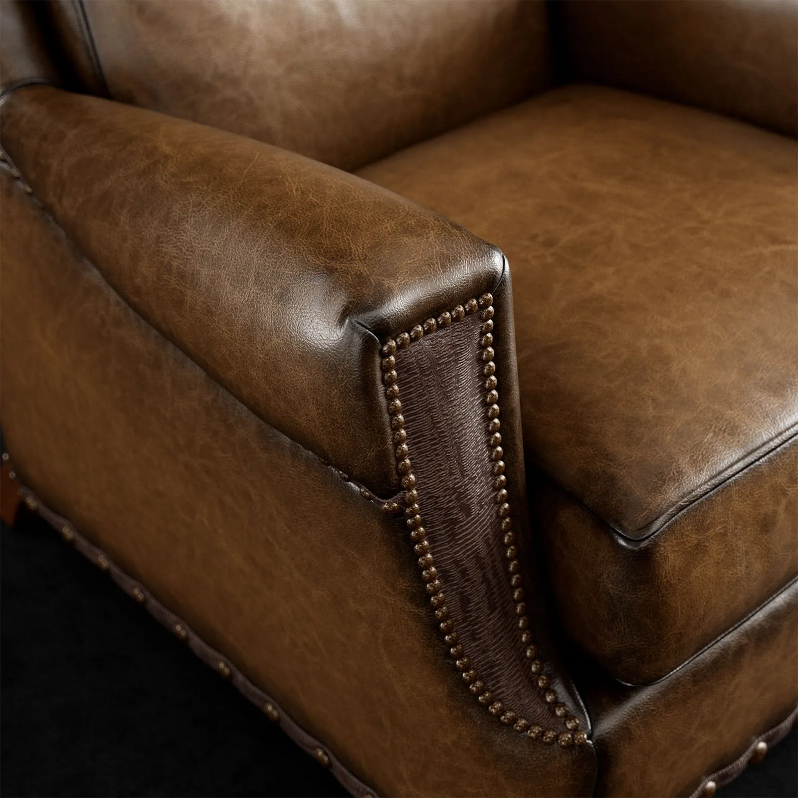 Sauvage Button Back Leather Chair