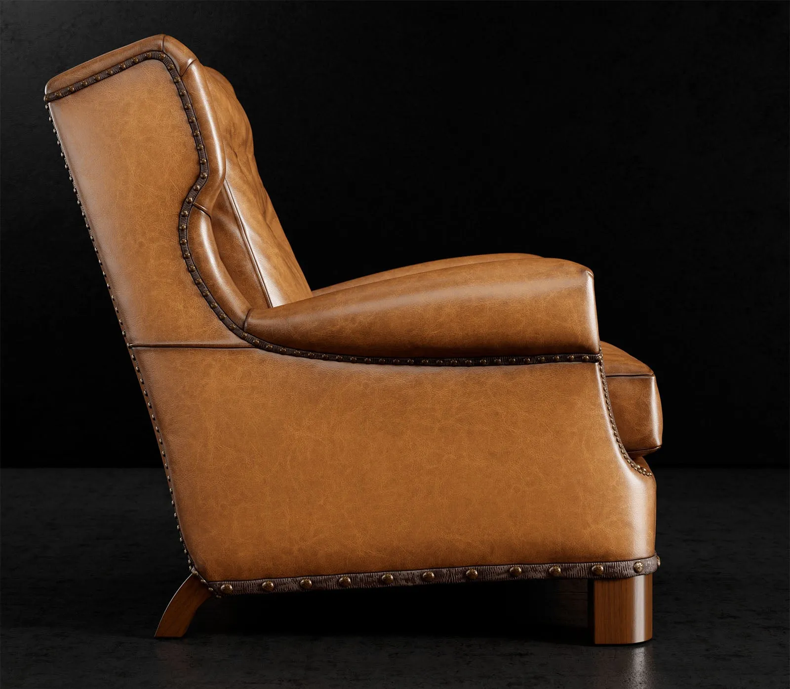 Sauvage Button Back Leather Chair