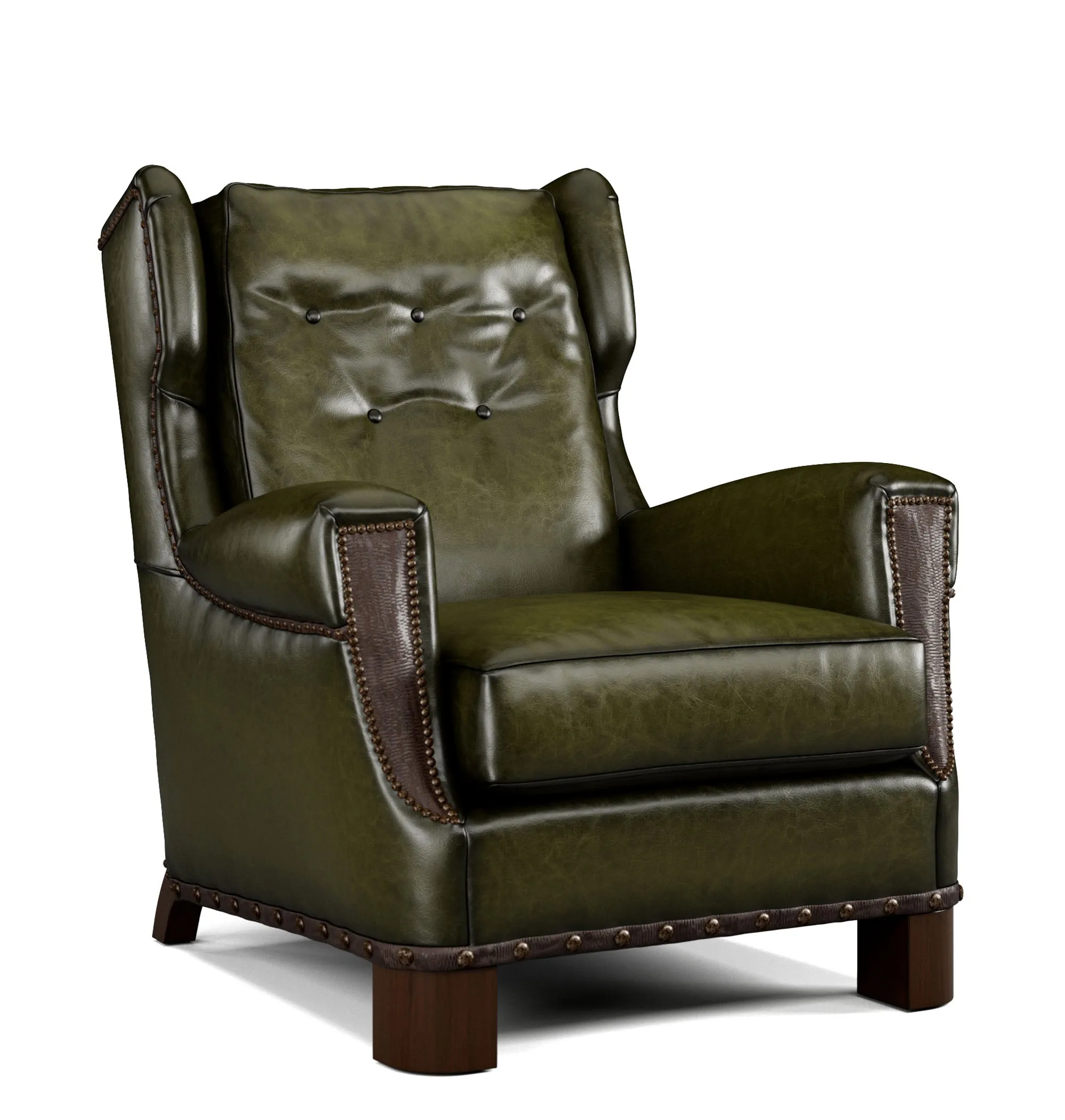 Sauvage Button Back Leather Chair