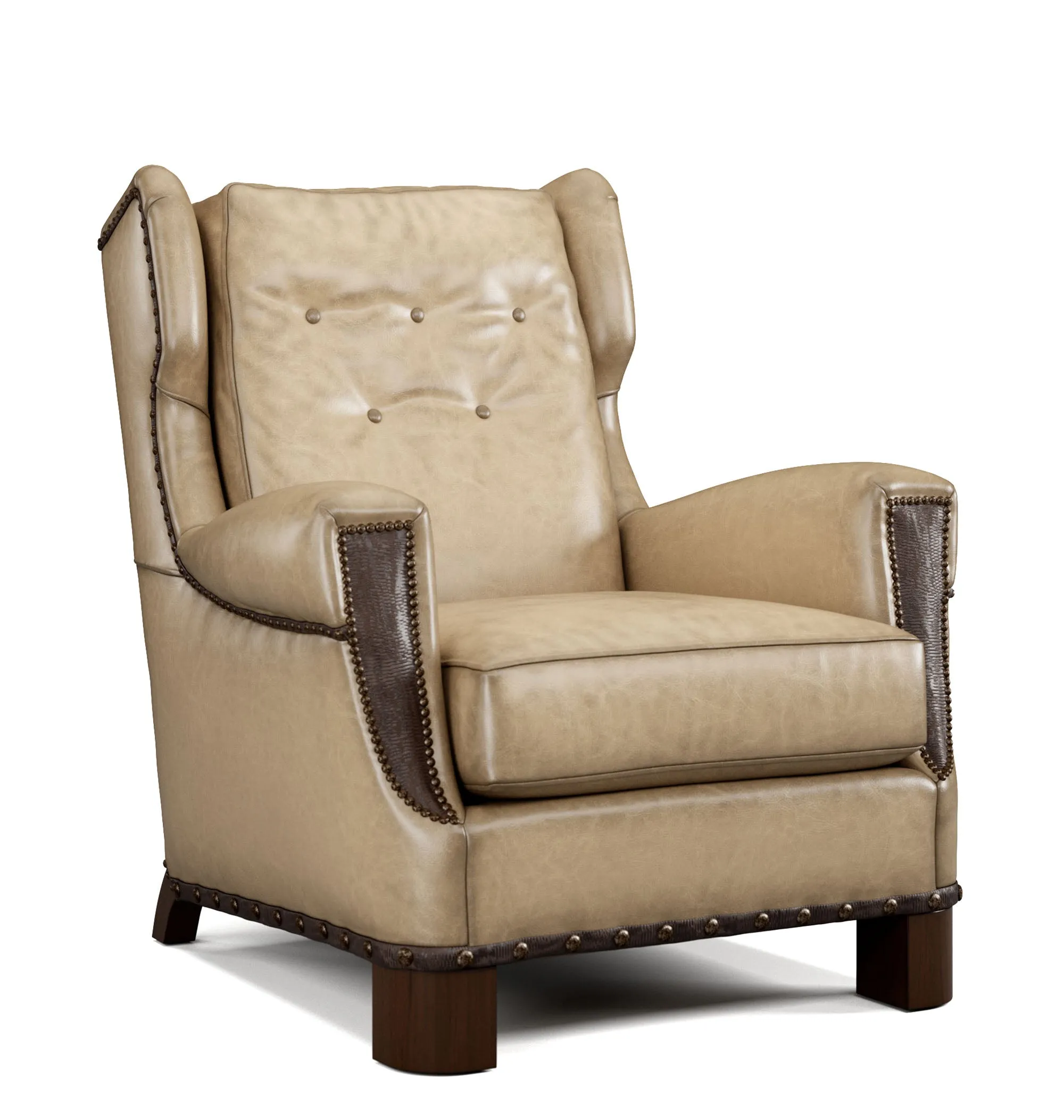 Sauvage Button Back Leather Chair