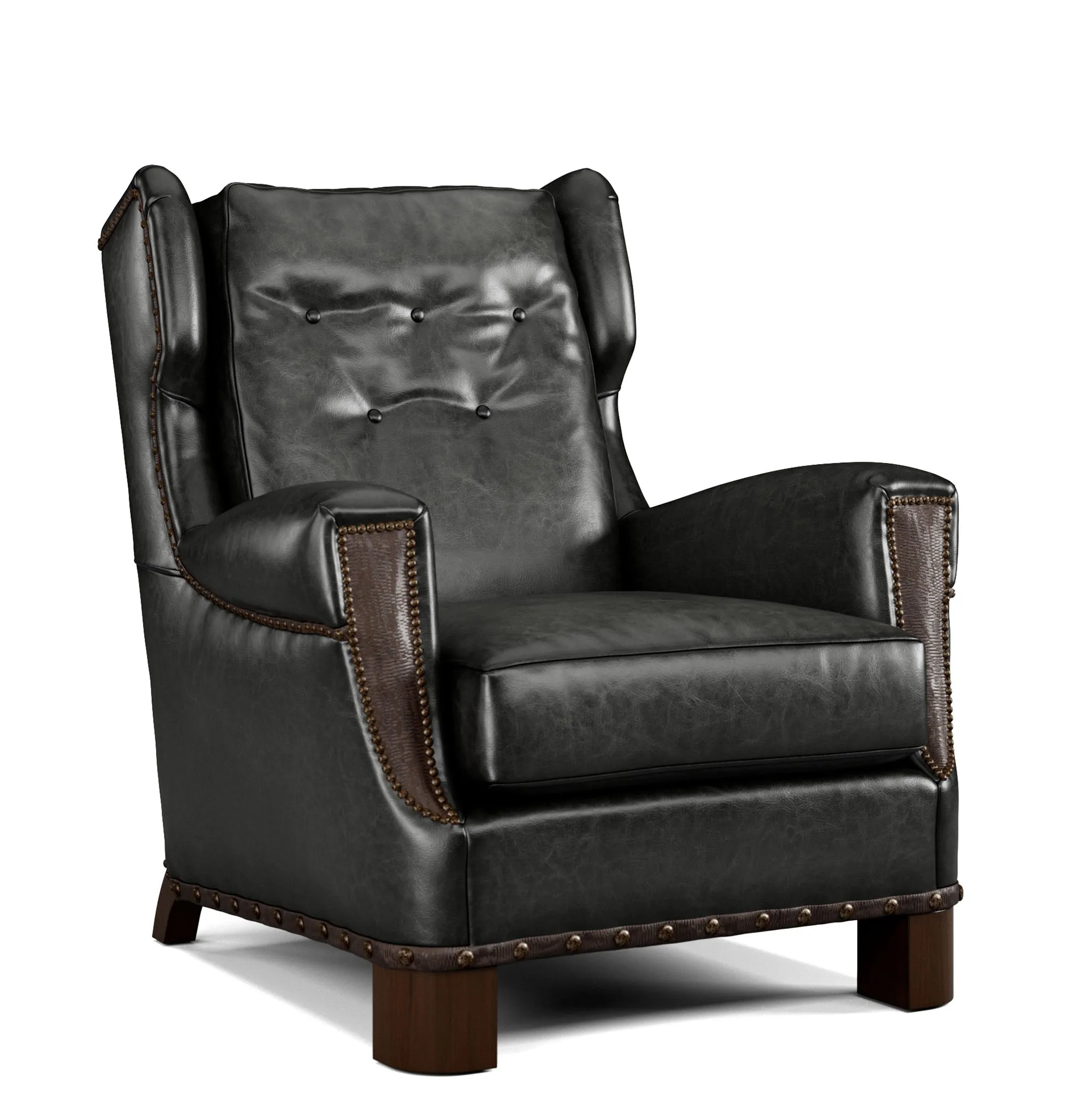 Sauvage Button Back Leather Chair