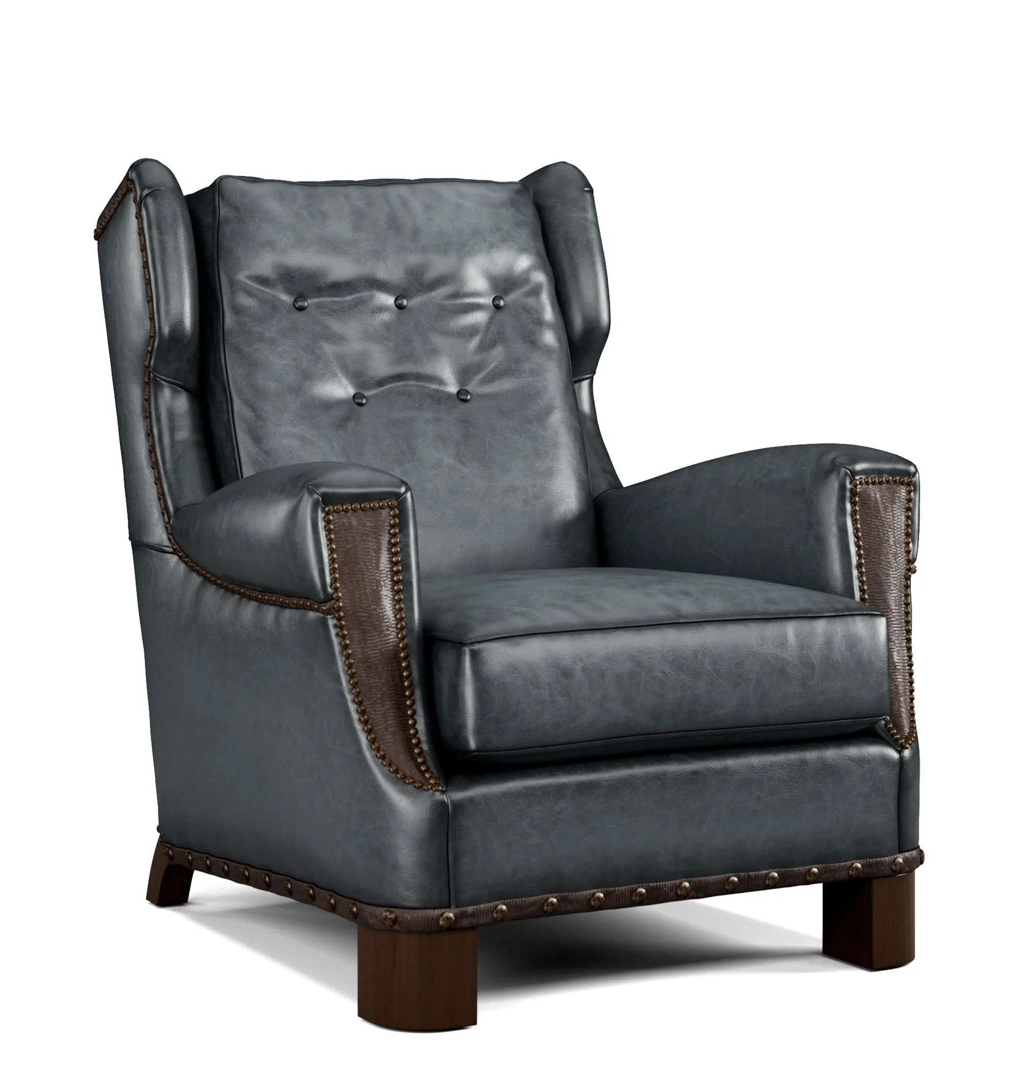 Sauvage Button Back Leather Chair