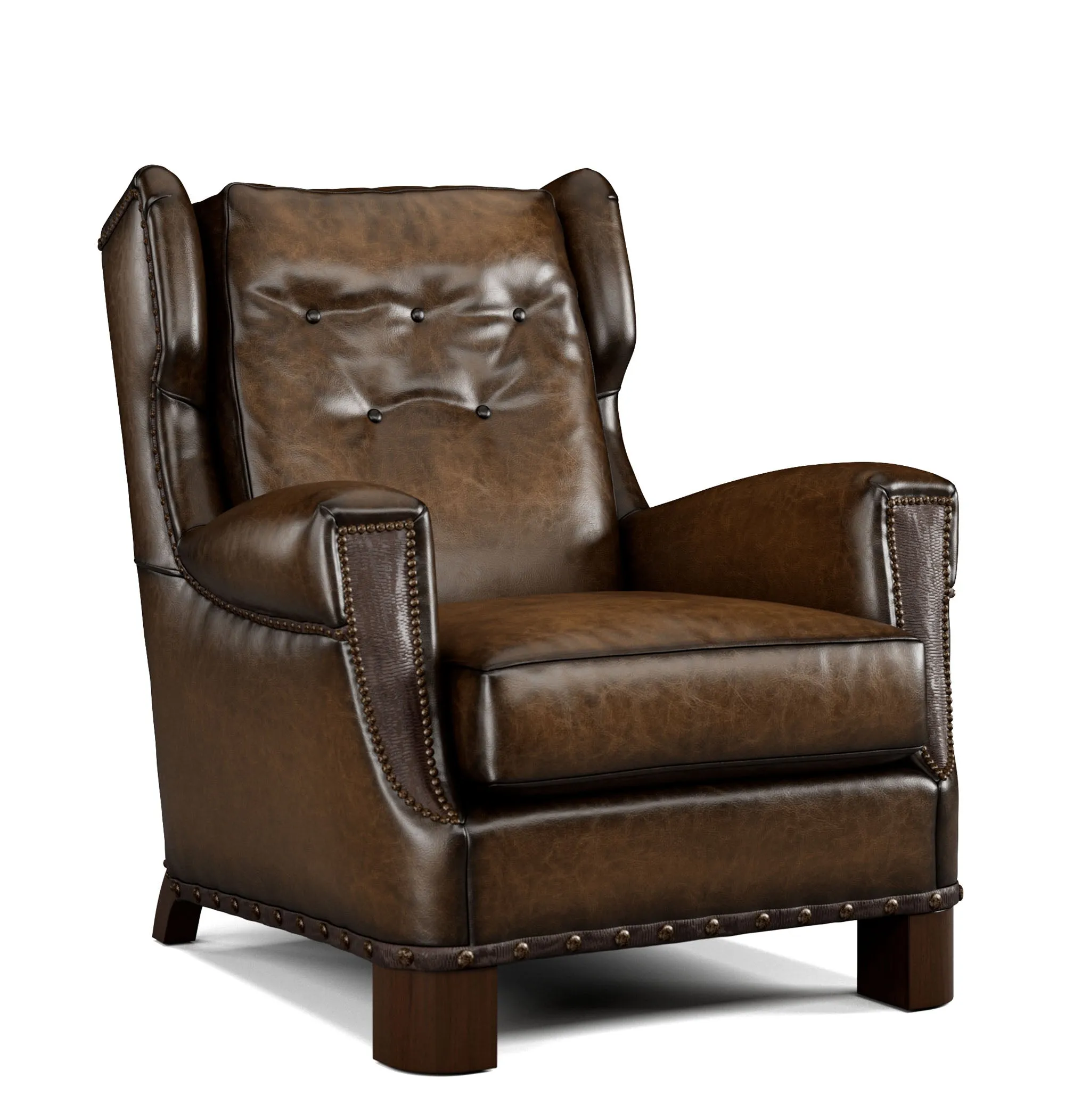 Sauvage Button Back Leather Chair