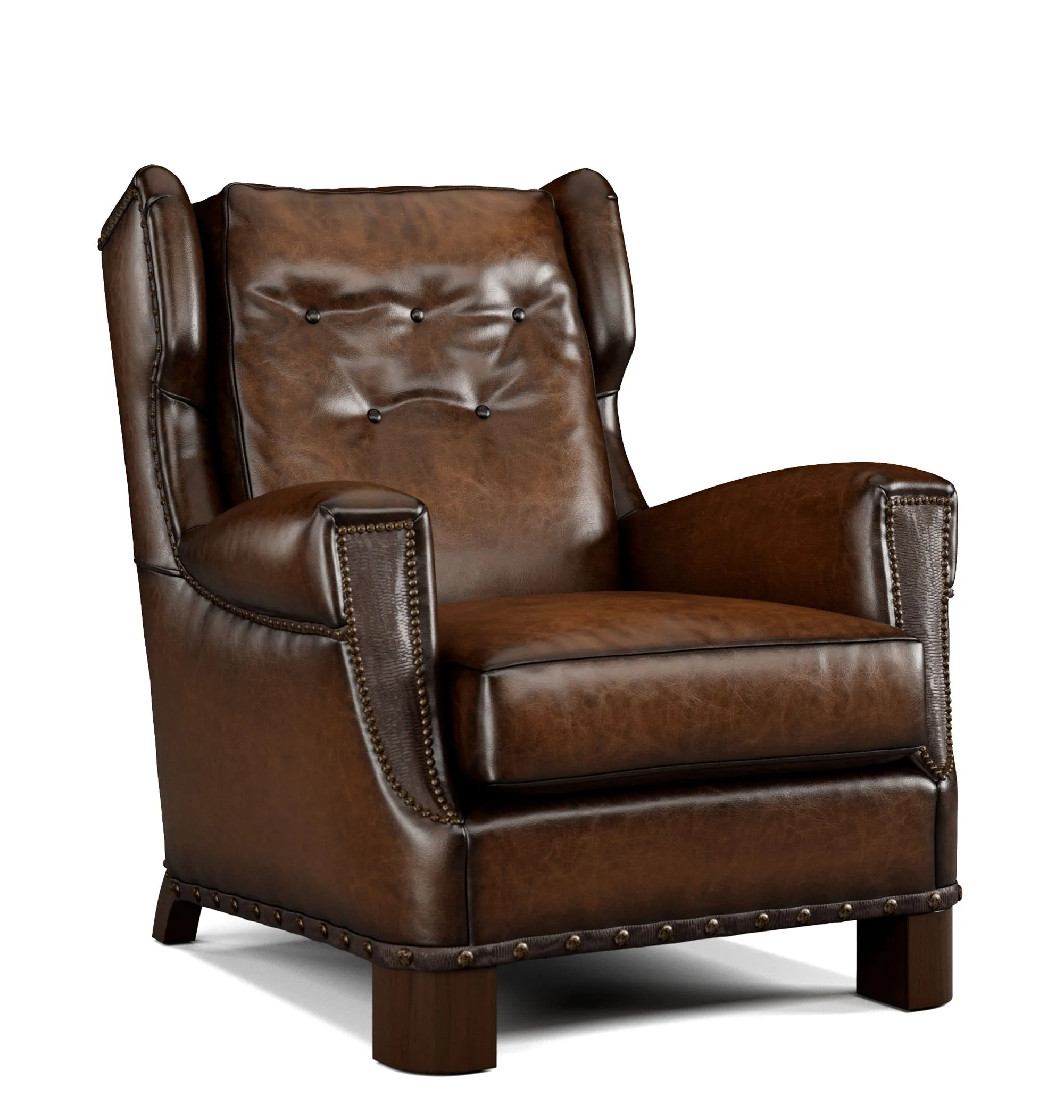 Sauvage Button Back Leather Chair