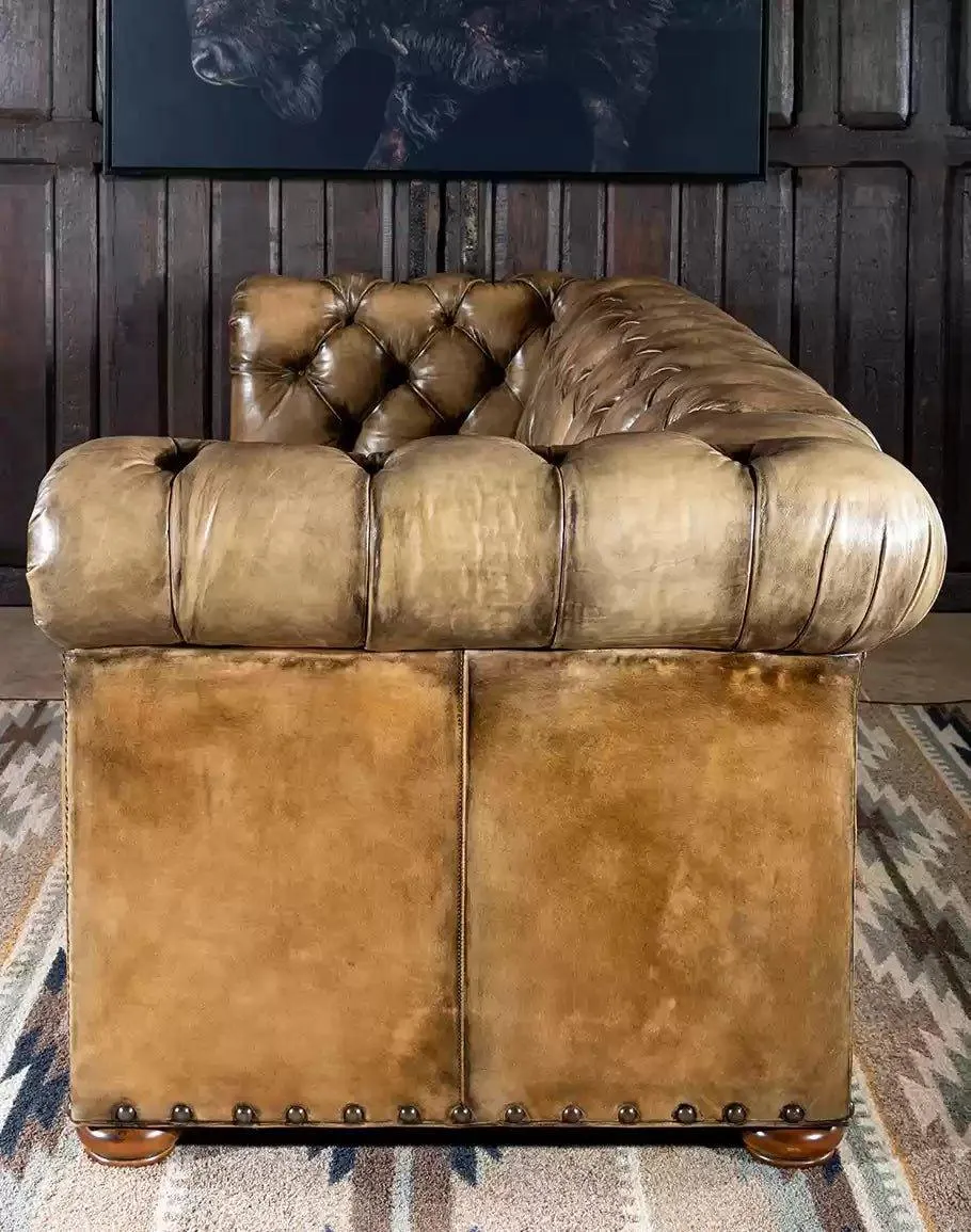 Sauvage Button Back Leather Sofa