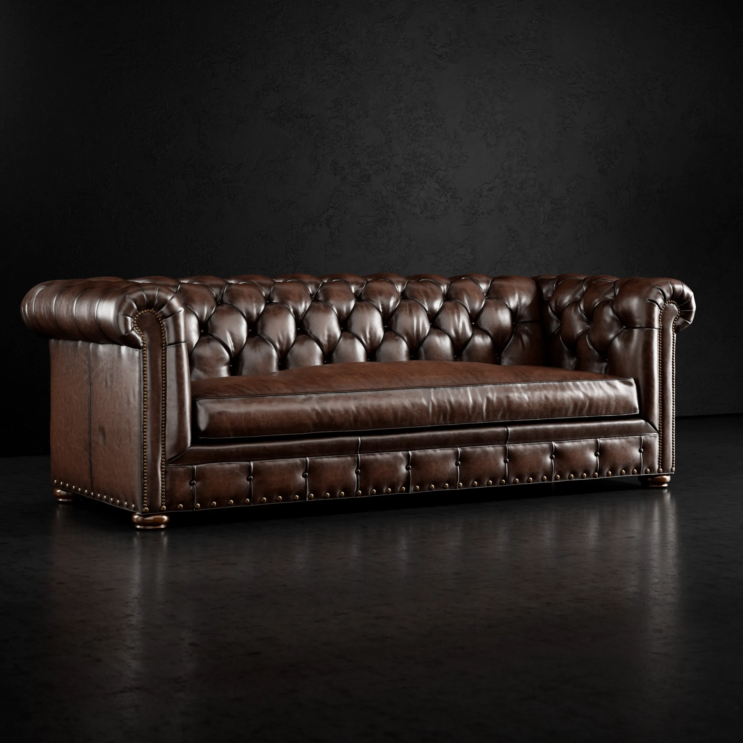 Sauvage Button Back Leather Sofa